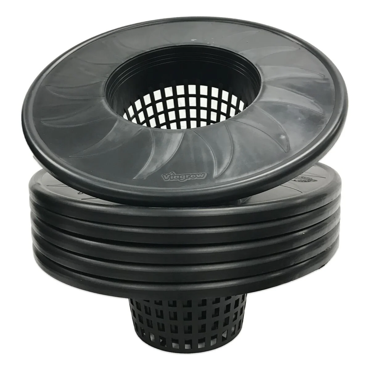 Viagrow 15,2 cm breiter Deckel für Eimerkorb, 15,2 cm breit, 6 Stück, DWC-Eimer-Netztöpfe 6 in. Lid