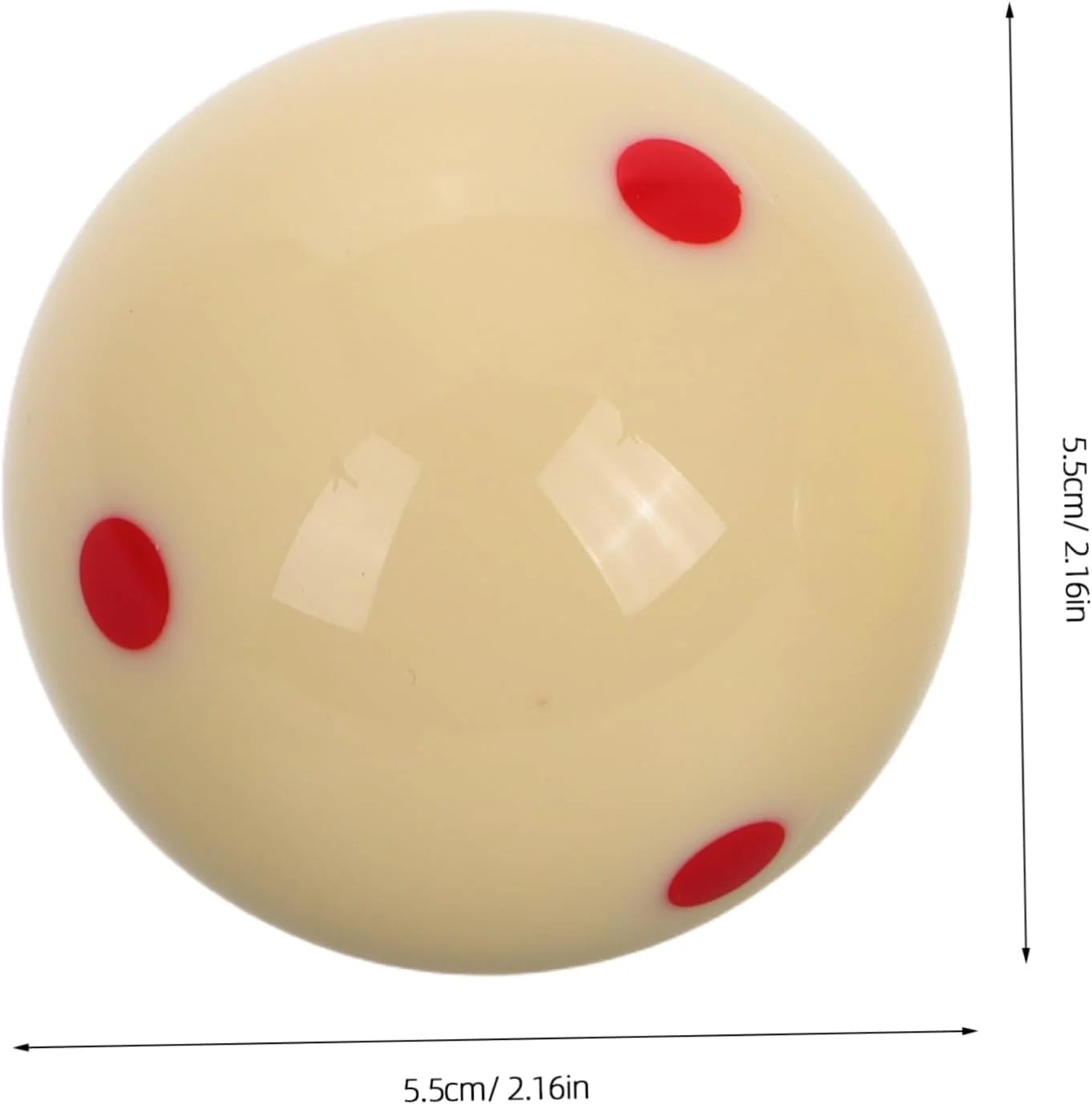 VICASKY 2stücke Weisse Billardkugel Trainingsbälle Mit Punkten Für Sport-billardkugel Praxis Billard - Image 2