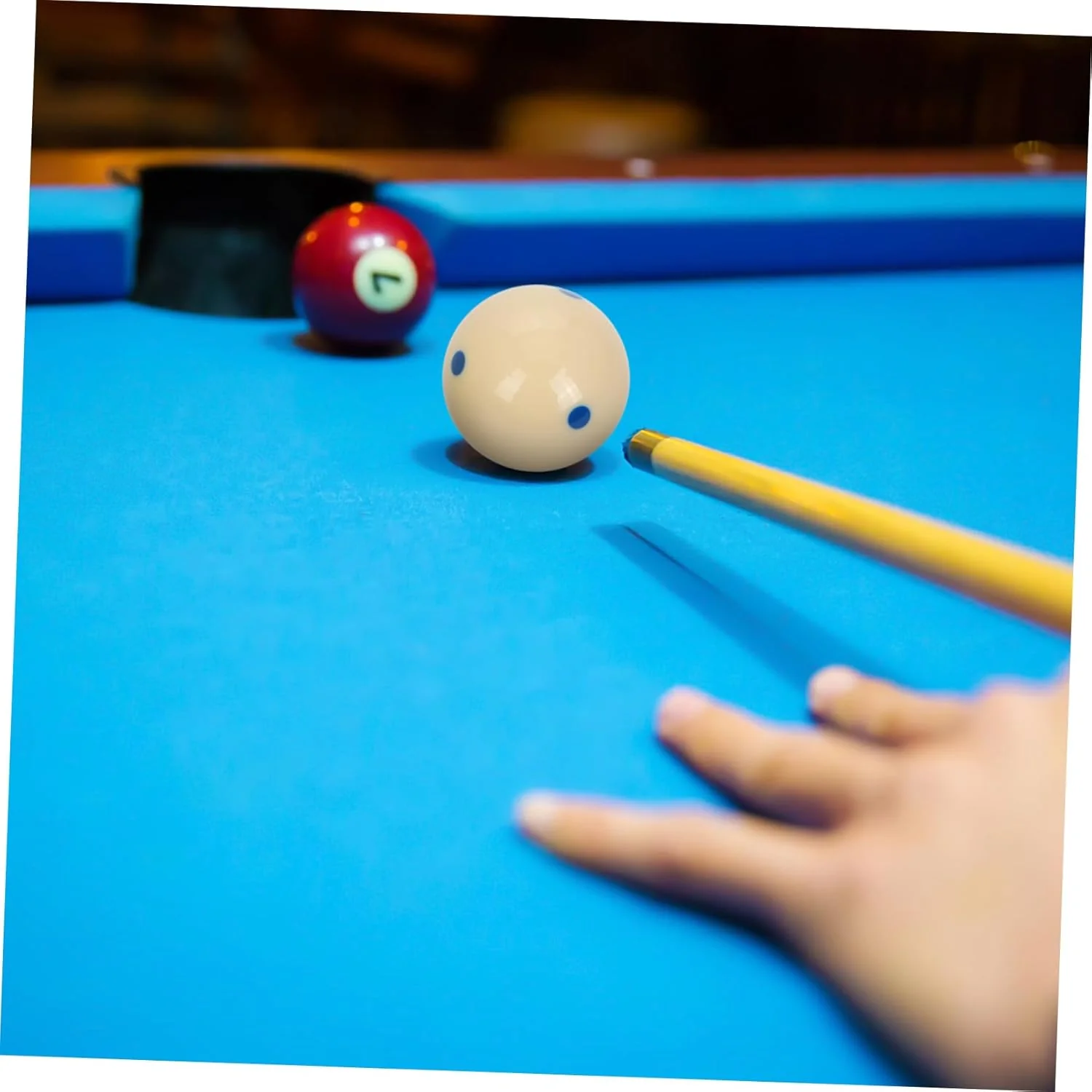 VICASKY 2stücke Weisse Billardkugel Trainingsbälle Mit Punkten Für Sport-billardkugel Praxis Billard - Image 6