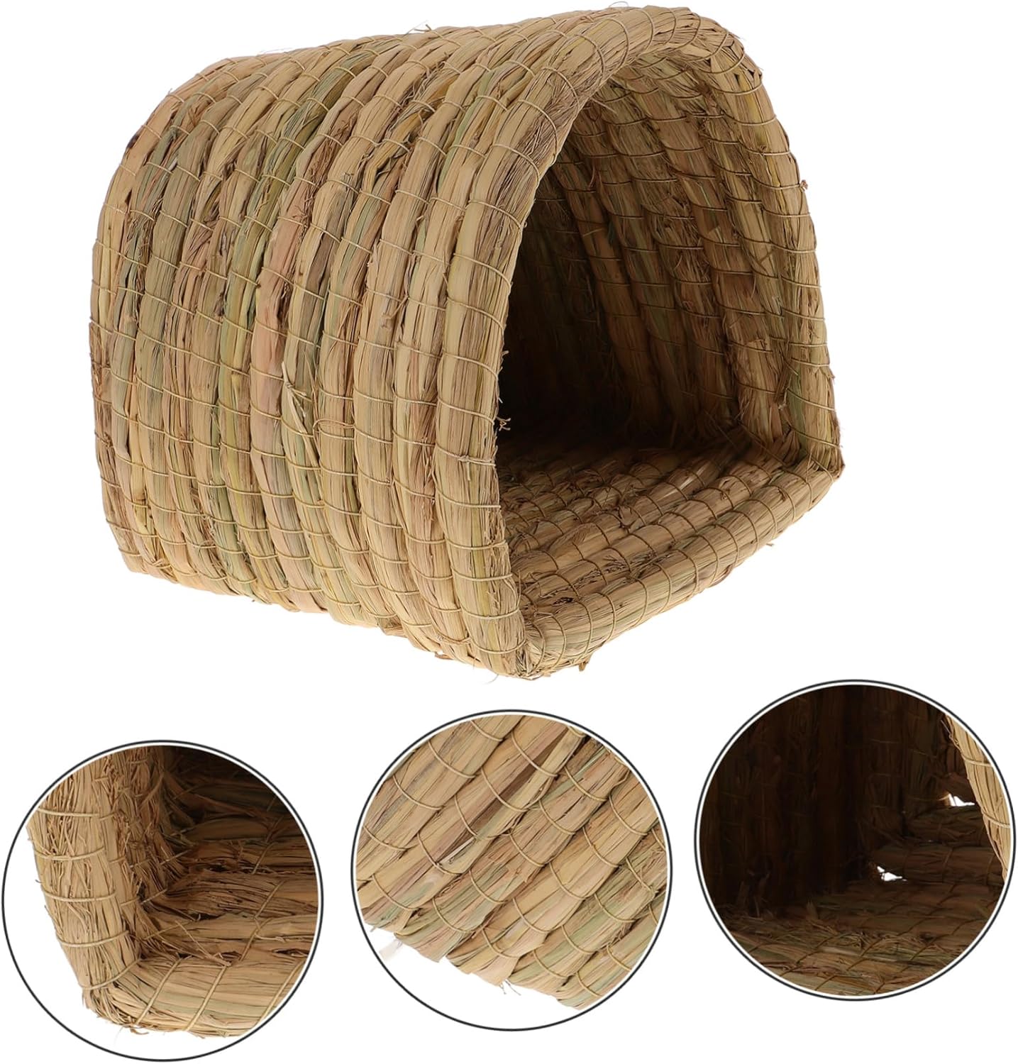 VICASKY Küken Legenest aus Stroh Kleintier Nest für Hamster Kaninchen Meerschweinchen S Natürliches - Image 6