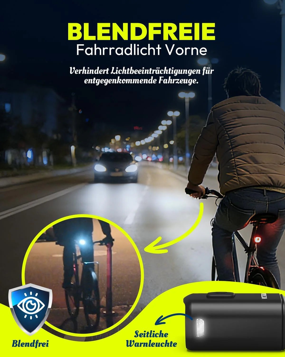 VICTGOAL Fahrradlampe Set StVZO Zugelassen, 50 Lux Fahrrad Lichter LED Set mit IPX5 Wasserdicht, Fah - Image 3