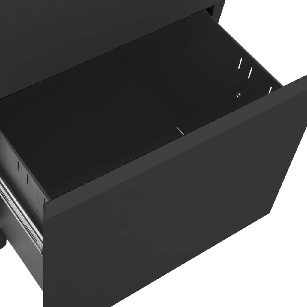 vidaXL Aktenschrank mit Rollen Rollcontainer Bürocontainer Schubladenschrank Büroschrank Stahlschran - Image 4