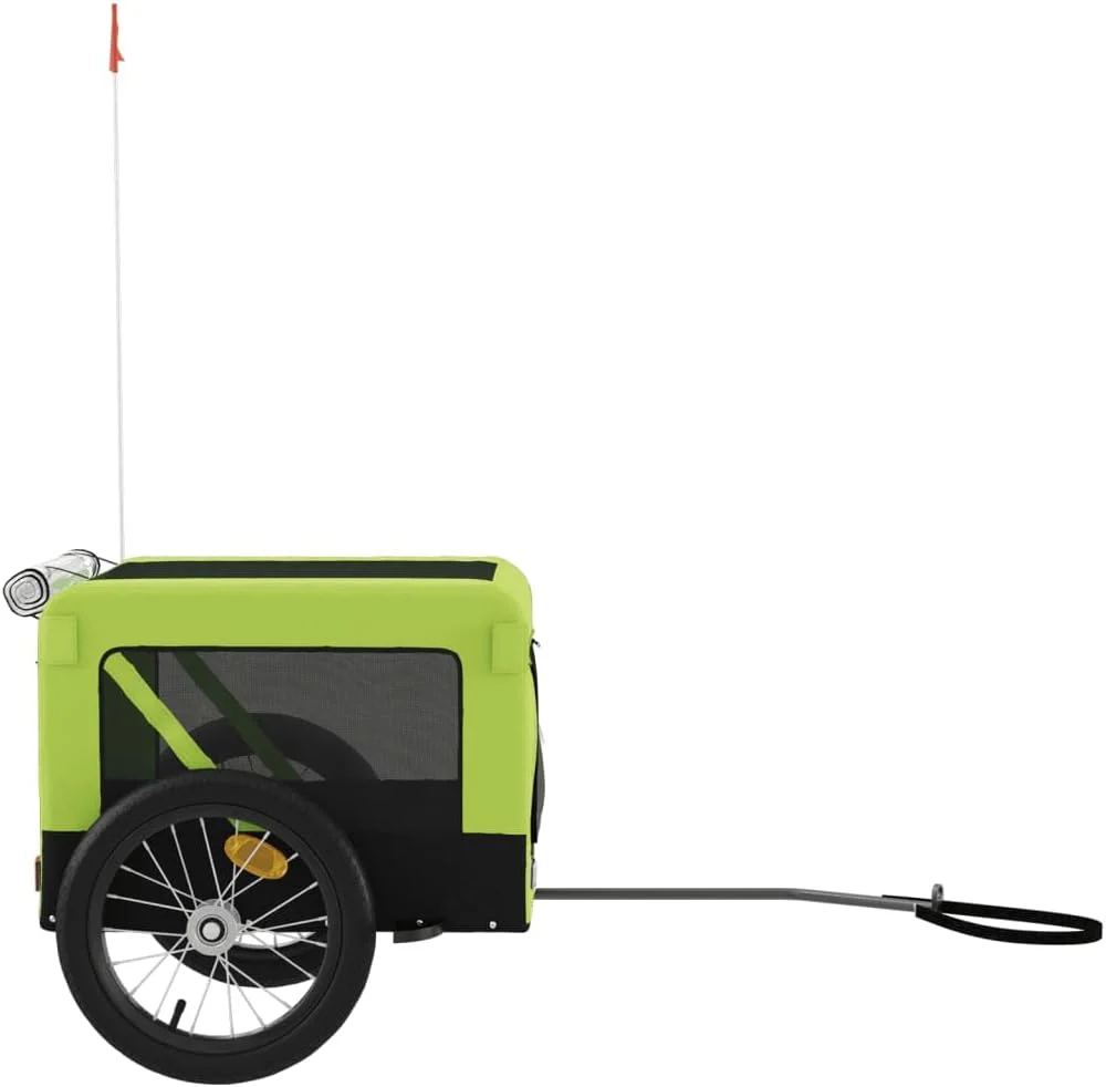 vidaXL Fahrradanhänger für Hunde, Hundeanhänger mit Reflektoren Flagge, Hundetransporter Maximale Be - Image 6