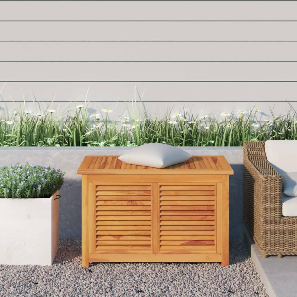 vidaXL Gartenbox, Auflagenbox mit PE-Beutel Stauraum, Kissenbox Latten-Design, Aufbewahrungsbox Gart - Image 2
