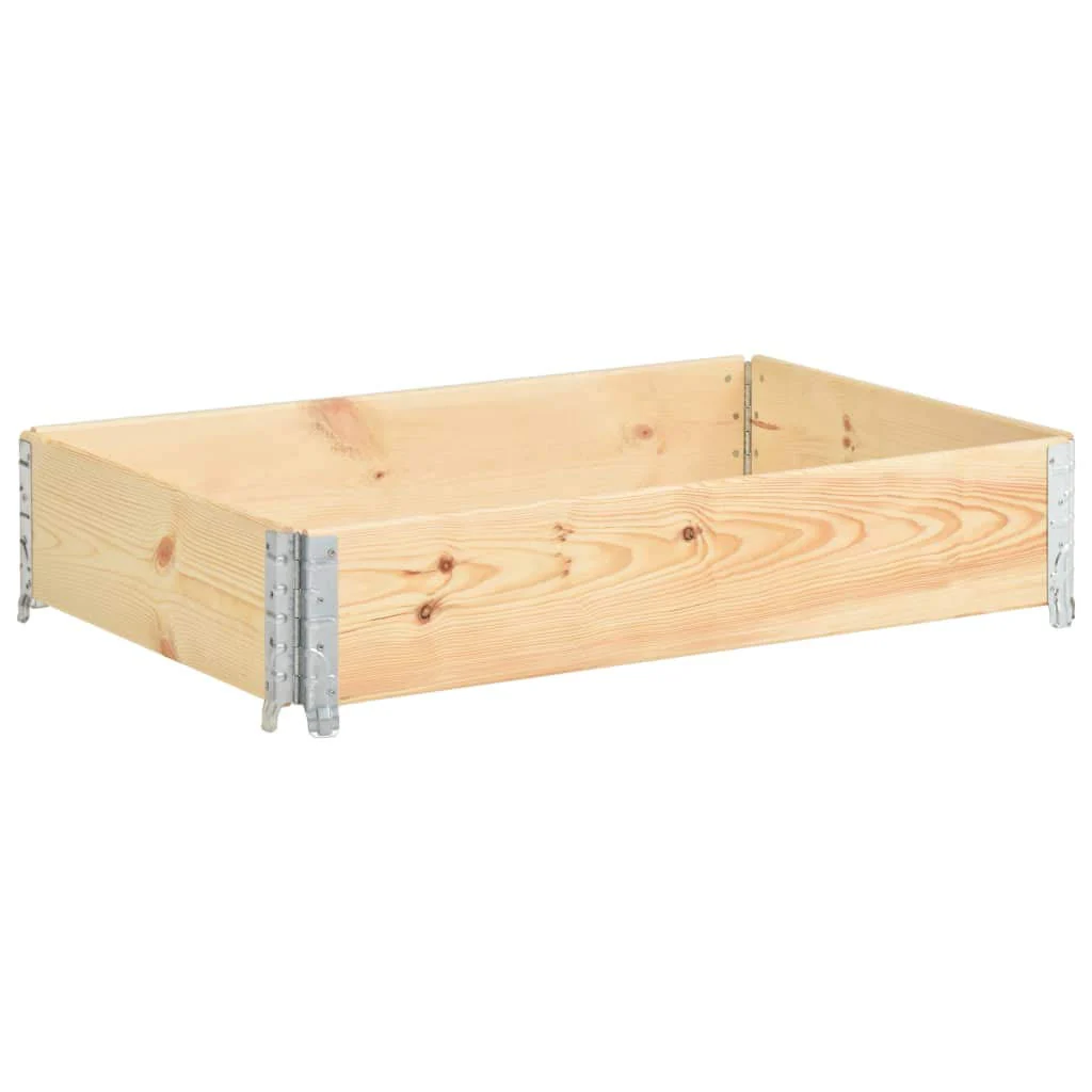 vidaXL Kiefernholz Massiv Palettenrahmen Aufsatzrahmen Hochbeet Gartenbeet Pflanzbeet Europalette Ho