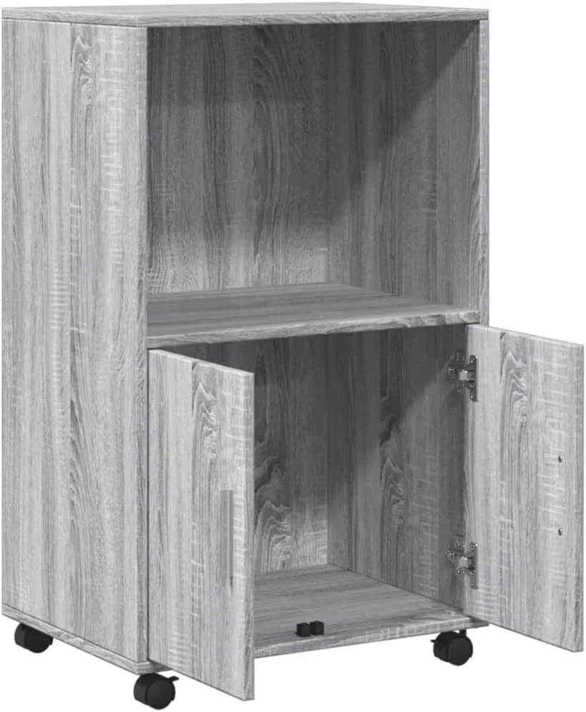 vidaXL Rollschrank, Büroschrank mit Stauraum, Aktenschrank für Wohnzimmer Büro, Bürocontainer Schran - Image 4
