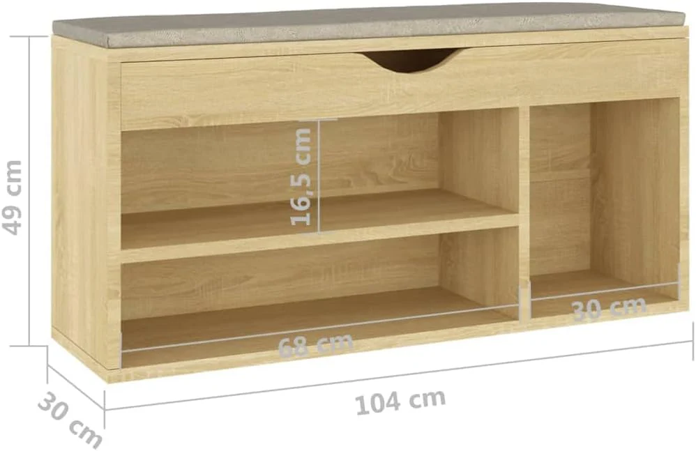 vidaXL Schuhbank mit Kissen Schuhschrank Sitzbank Sitztruhe Schuhablage Schuhregal Schuhtruhe Schuha - Image 8