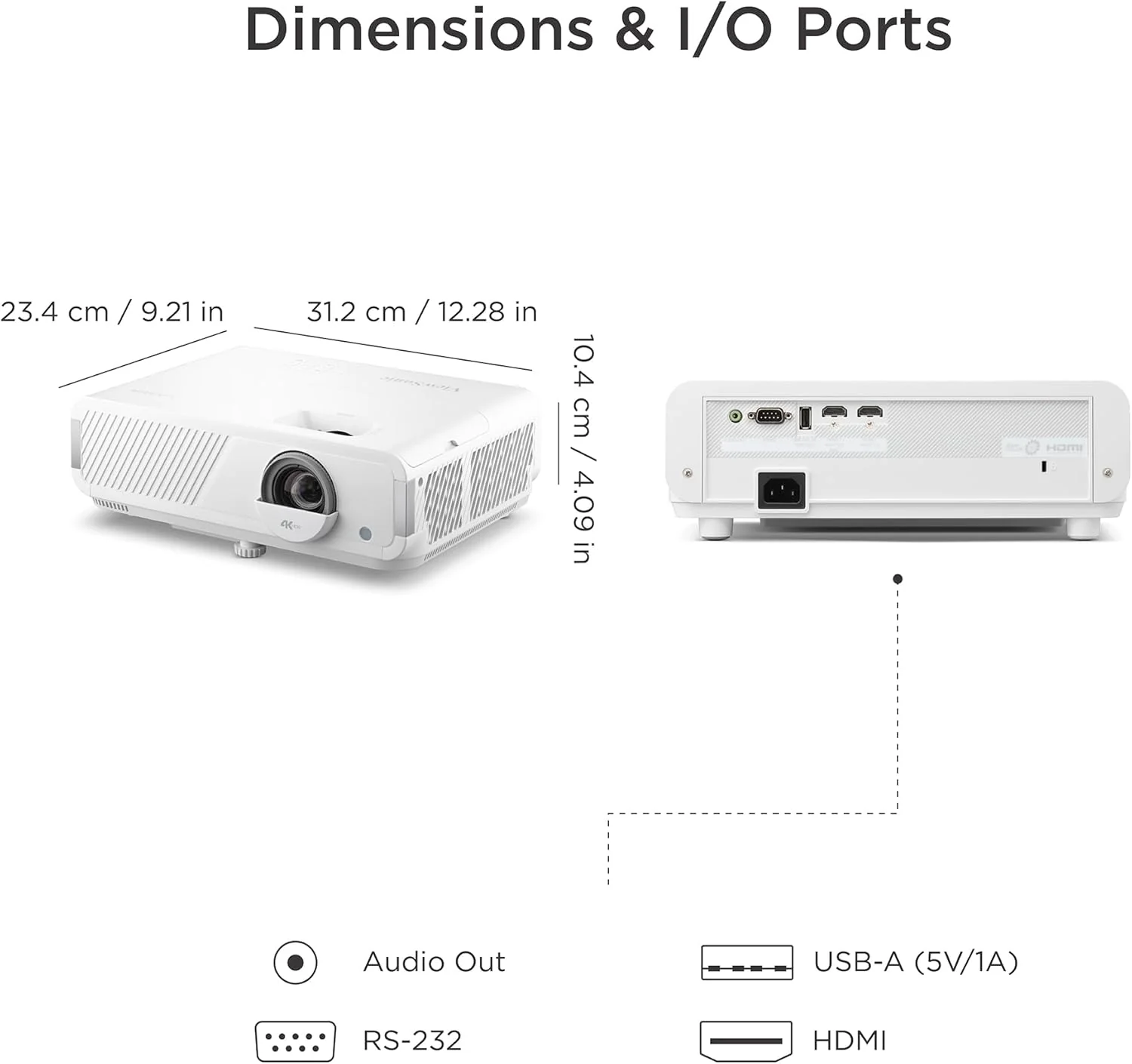 ViewSonic LX750-4K Echter 4K Beamer mit Integriertem Google TV, 4000 ANSI Lumen, HDR & HLG, 1.3X Opt - Image 7
