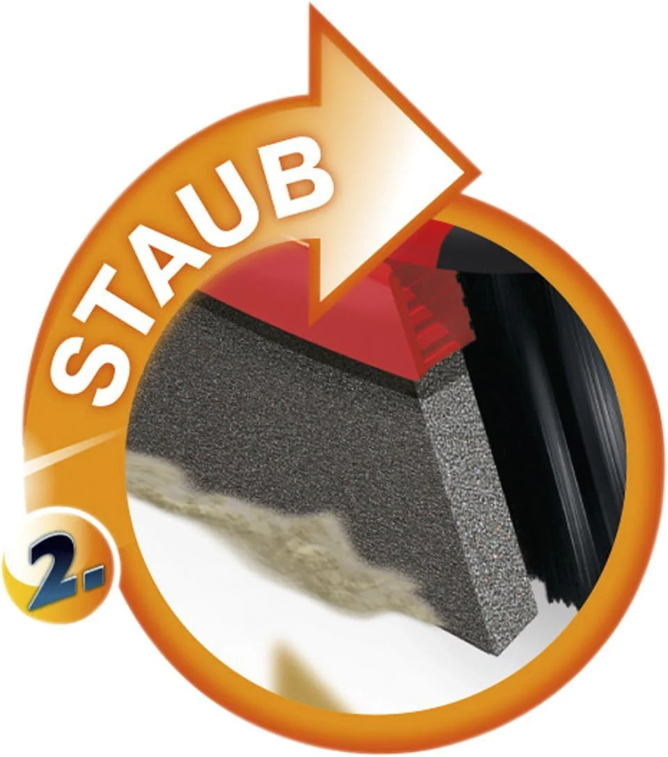 Vileda DuActiva Besen mit 3-tlg Stiel und 2in1 Kehrset, wirbelt staub nicht auf, Handfeger & Kehrsch - Image 4