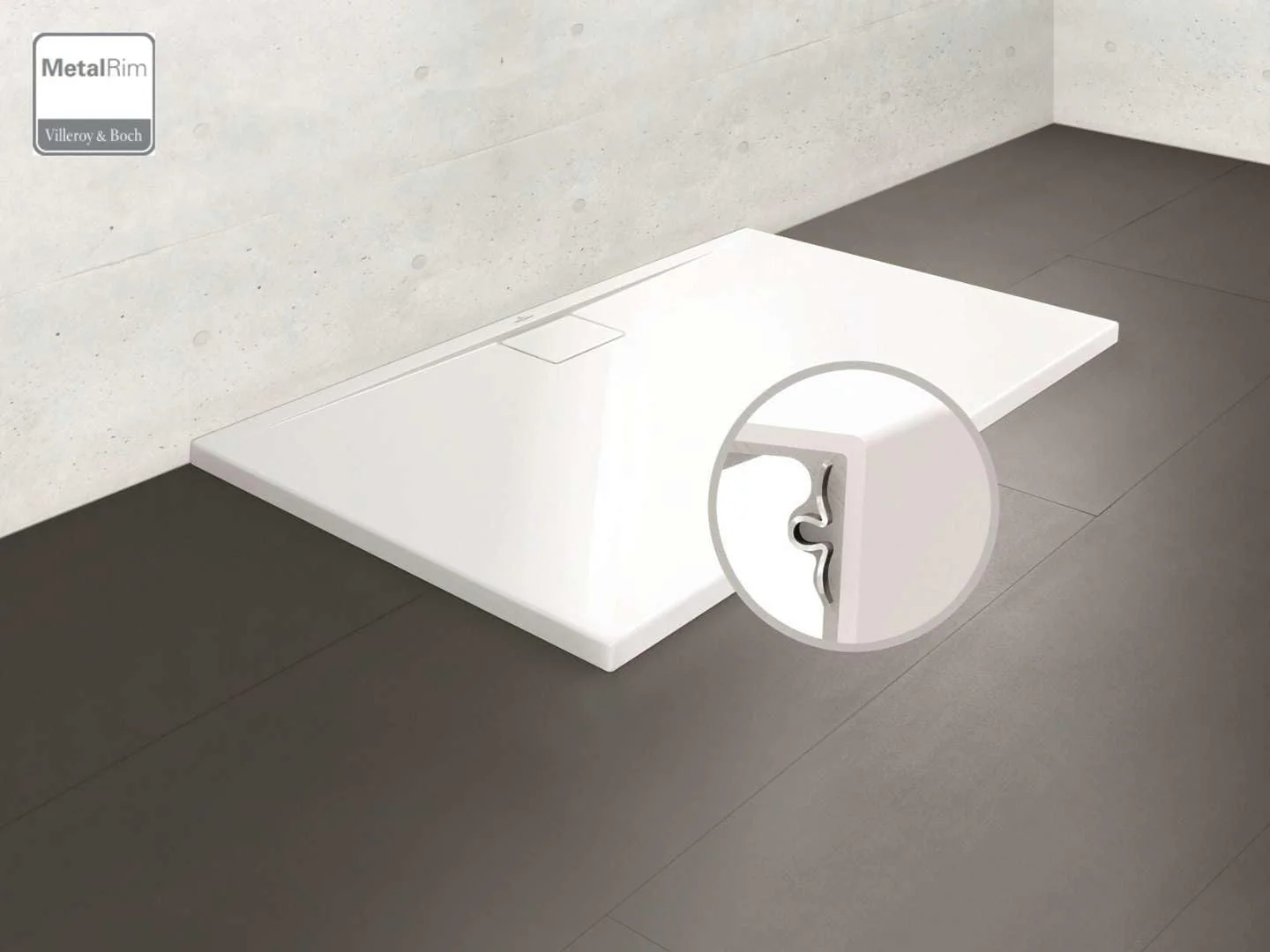Villeroy + Boch Architectura Duschwanne (1080ARA215) MetalRim 1000x800x15mm weiss alpin, DA1080ARA21 - Image 6