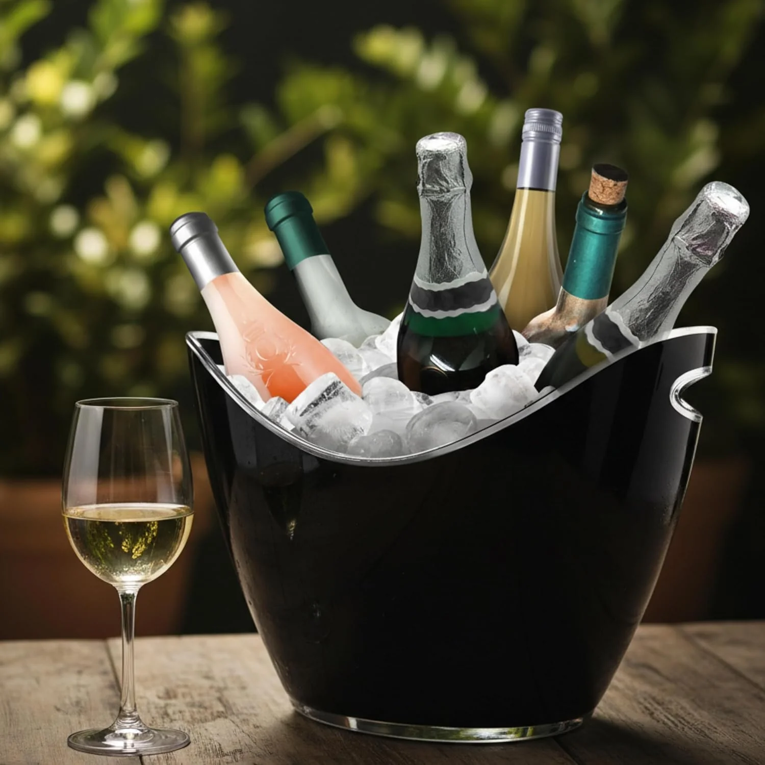 Vin Bouquet FIE 007 - Schwarzer Eiskübel für 6 Flaschen, Zentimeter, Schwarz 6 Flaschen Schwarz, 6 F - Image 5