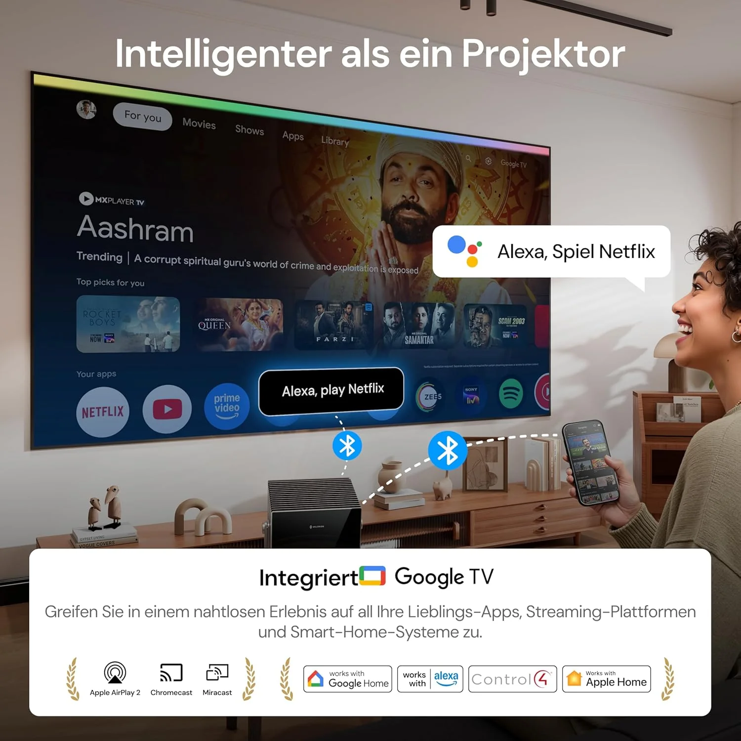 VisionMaster Max 4K-Laserprojektor, 3500 ISO-Lumen, Anti-RBE, Speckle-Reduktion, erstklassiger Schwa - Image 8