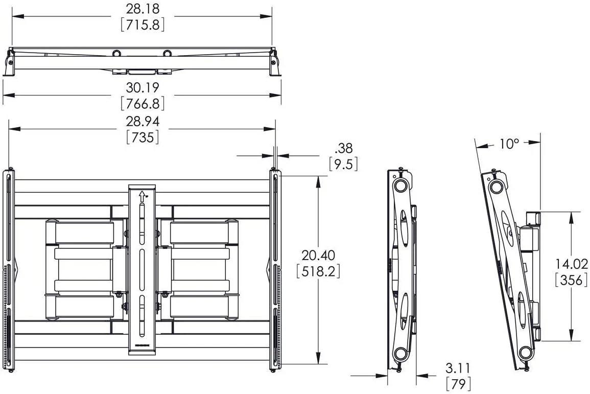 Vogel's Professional PFW 6851 TV-Wandhalterung für 107-190 cm (42-75 Zoll) Fernseher, drehbar und ne - Image 5
