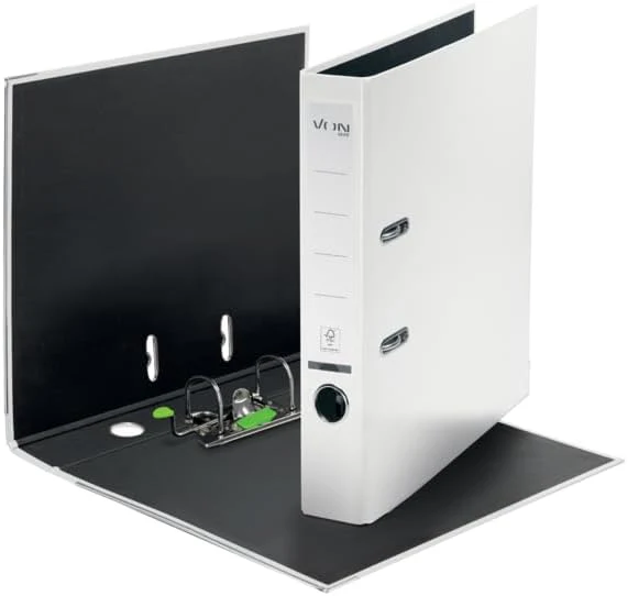 VON Leitz Ordner A4, 25er Pack, Karton mit Kunststoffeinband, 50 mm Rückenbreite, Für 350 Blatt, Bla - Image 4