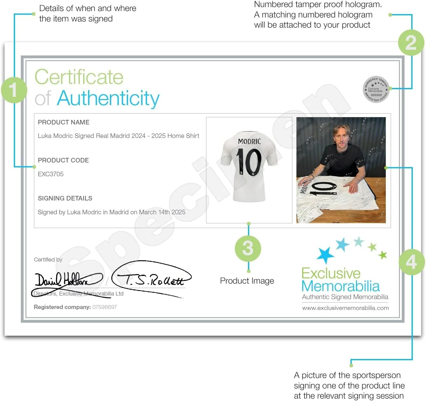 Von Luka Modric signiertes Real Madrid-Trikot. Gerahmt - Image 3