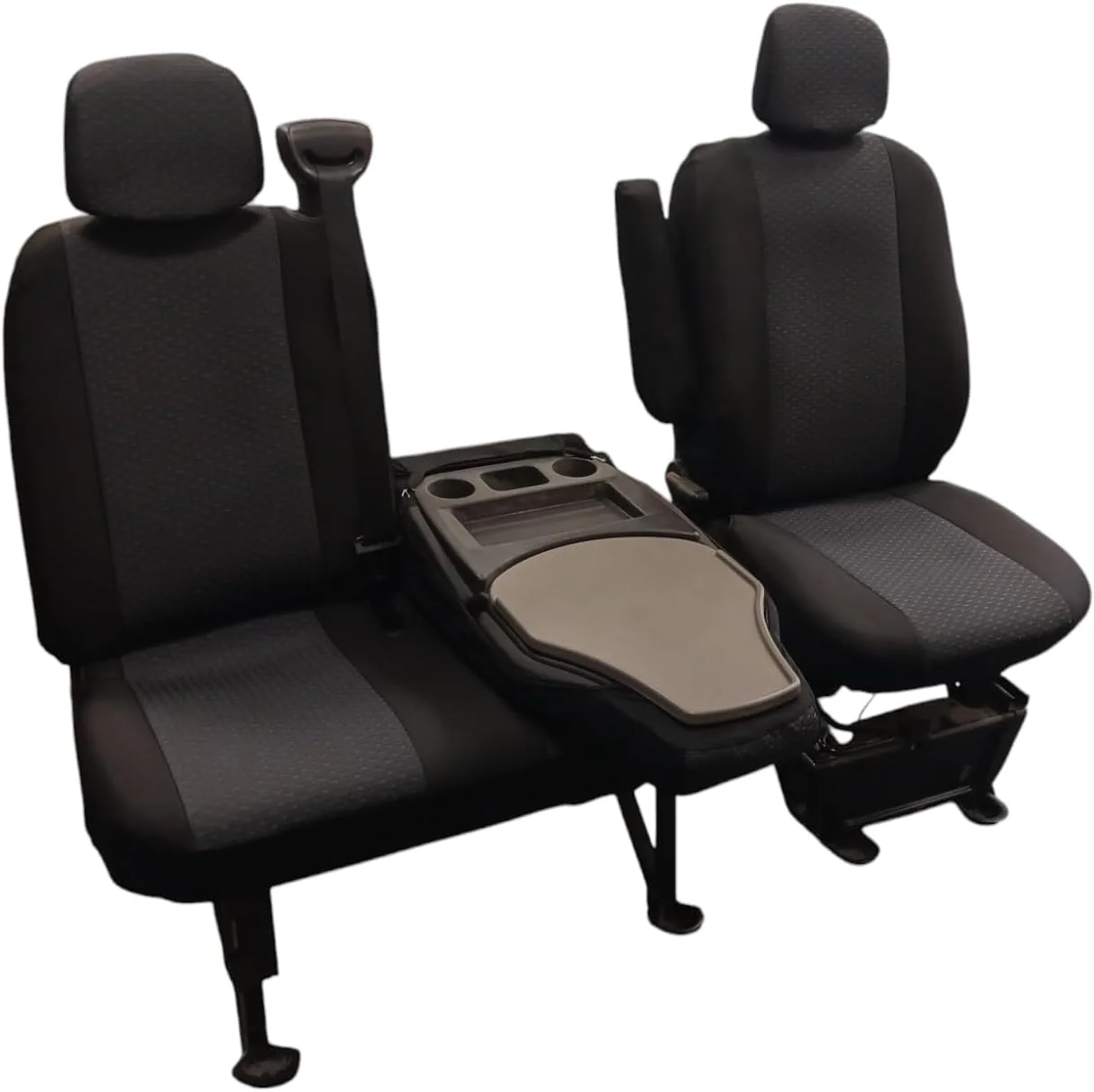 Vordersitzbezüge 2 + 1, passend für Renault Master 2010+ Linkslenker, schwarzer Stoff - Image 3