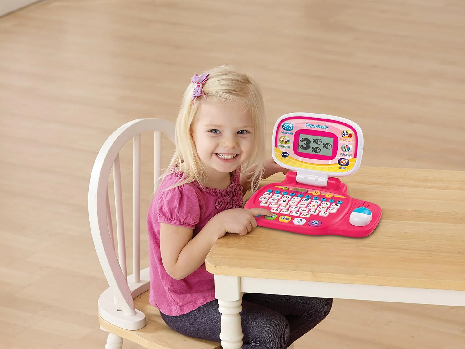 VTECH – Kleine Computer, Mehrfarbig (3480 – 155422) Sin tañosllaños Rosa, Rosa - Image 3