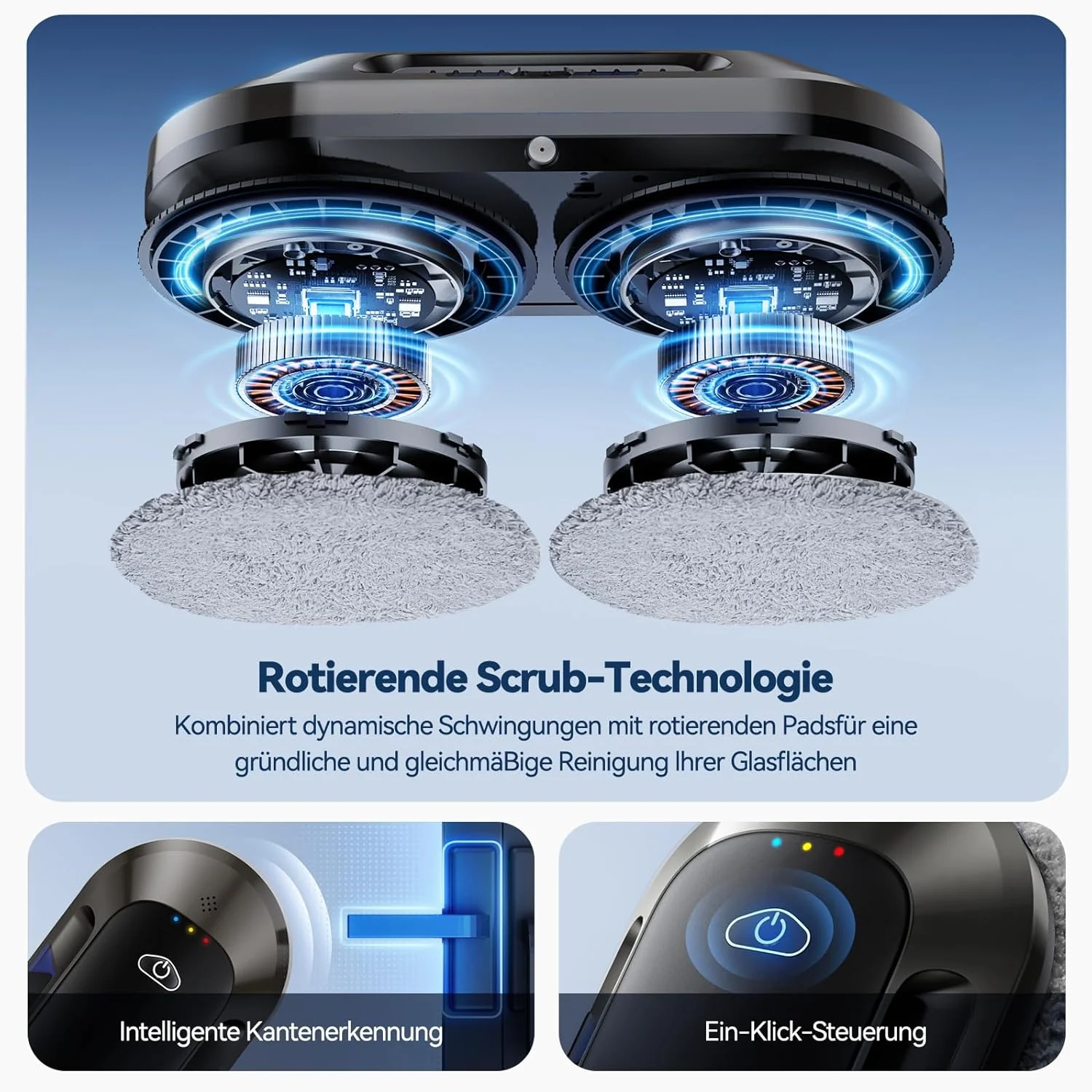 W23D Fensterputzroboter, Elektrischer Fensterroboter mit 2-Fach Sprühsystem, Automatischem Wegplanun - Image 5