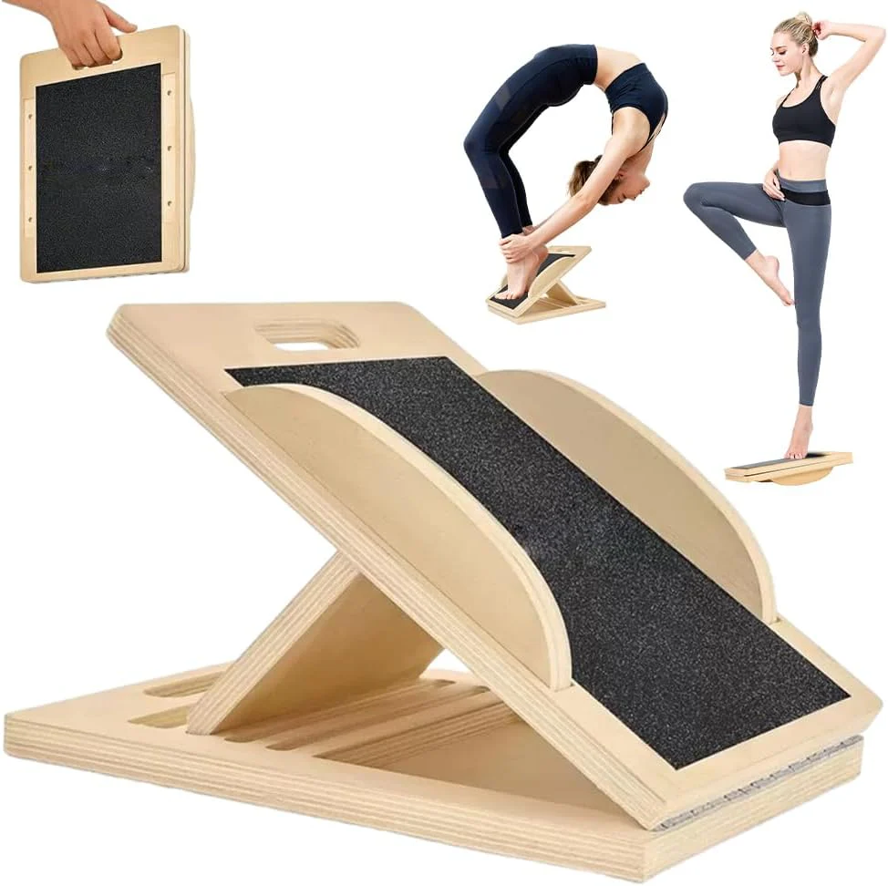 Wadendehner Schrägbrett aus Holz, Wadendehner Verstellbares mit 5 Neigungswinkel, Tragbares Balance - Image 8