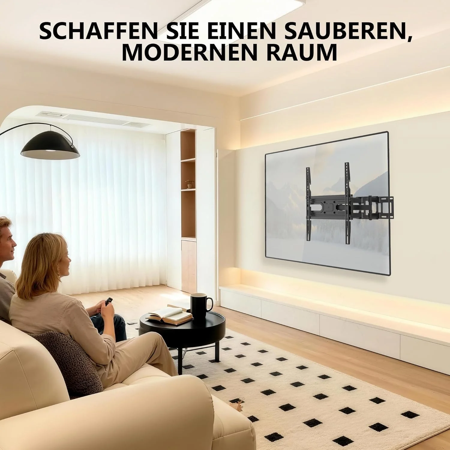 WALI TV Wandhalterung Schwenkbar Neigbar für 32–70 Zoll Flachbildschirme,Wandhalterung für Fernseher - Image 6
