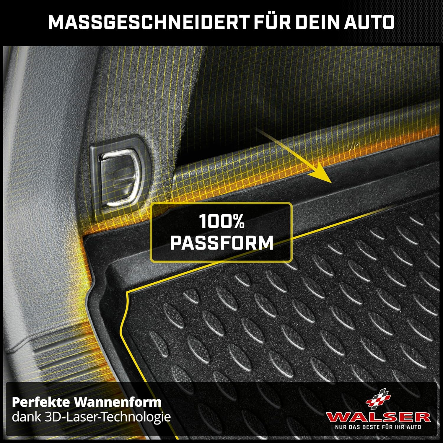 WALSER XTR Kofferraumwanne für VW Passat Variant (3B5) 1997-2001, Passat Variant (3B6) 2000-2005, 10 - Image 3