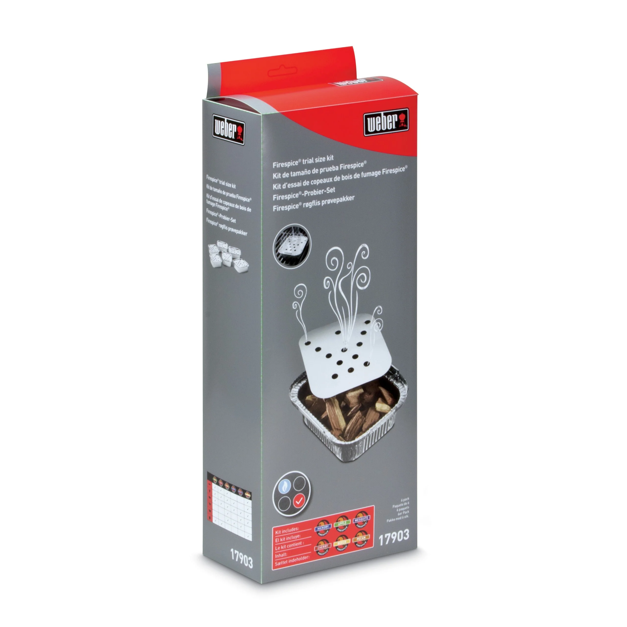 Weber Fire Spice Räucherchips Probiergrössen, 6 Sorten