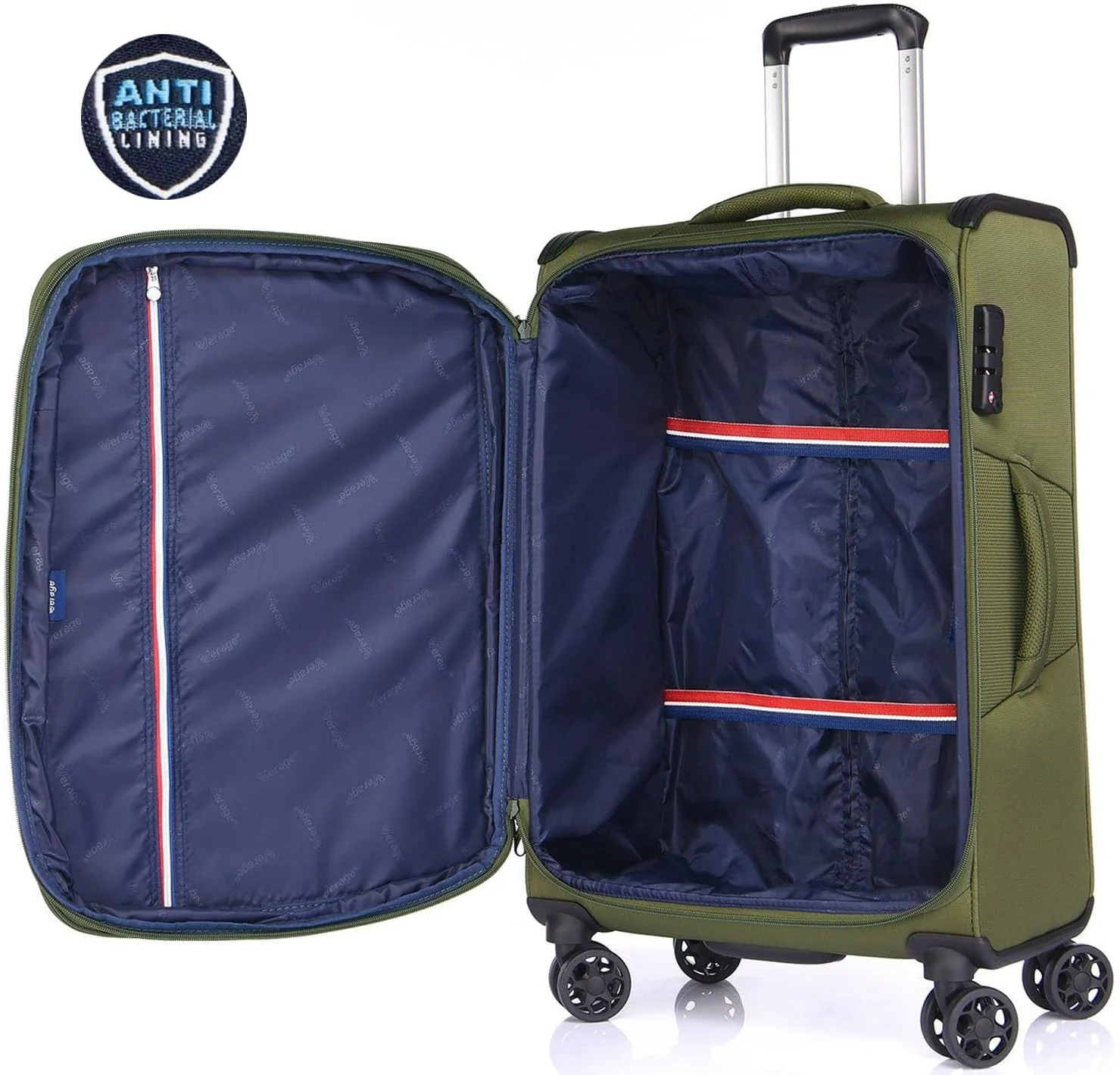 Weichschalenkoffer Set 3-teilig erweiterbar - Stoffkoffer Trolley wasserfest - Reisekoffer mit 4 Rol - Image 7