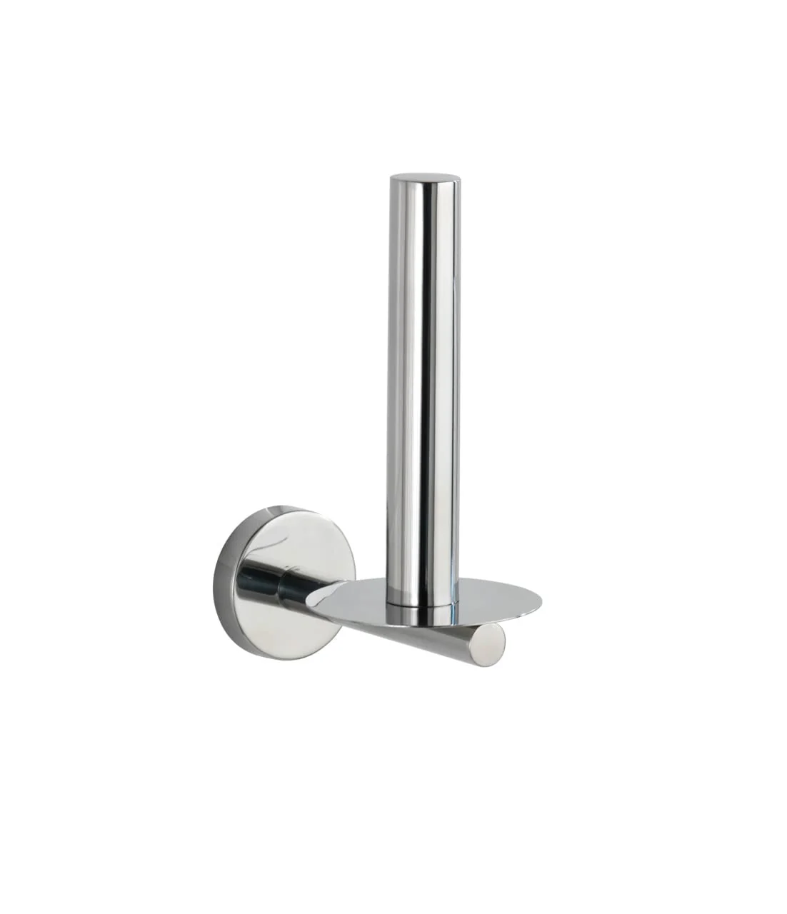 WENKO Ersatzrollenhalter Mod. Bosio Shine, Wandhalter für Toilettenpapier aus Edelstahl, glänzende O