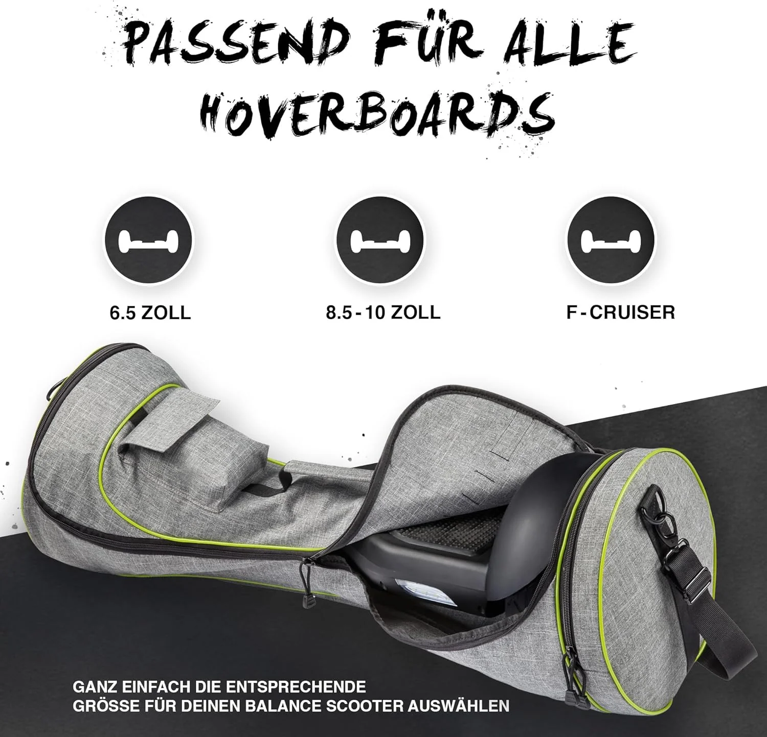 Wheelheels Hochwertige Tragetasche mit Umhängeoption für Balance-Scooter, Hoverboards 8.5 Zoll - 10 - Image 4