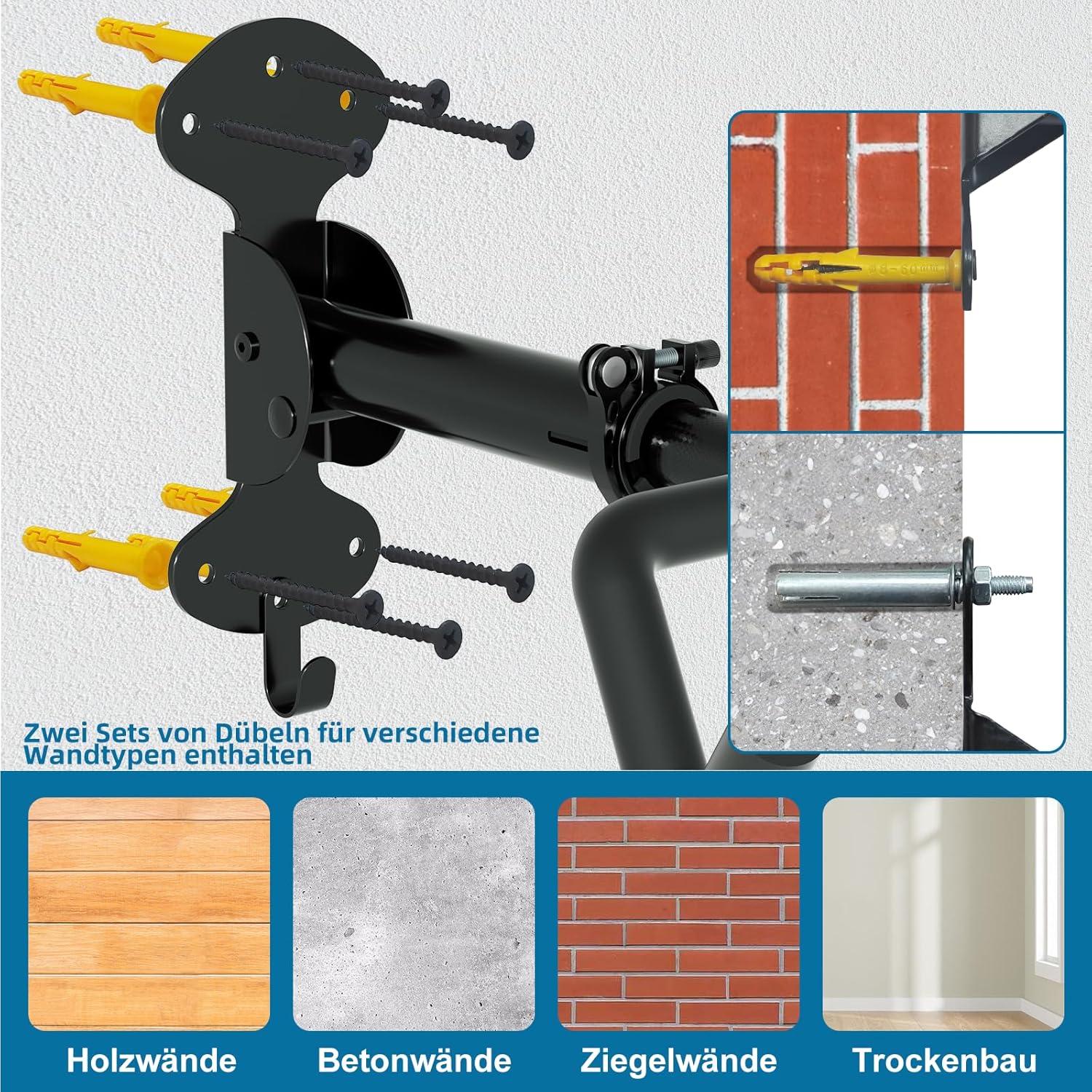 WheelHub Fahrrad Wandhalterung Fahrradhalterung Wand 30kg Tragfähigkeit Ausziehbar Fahrradständer Ga - Image 8
