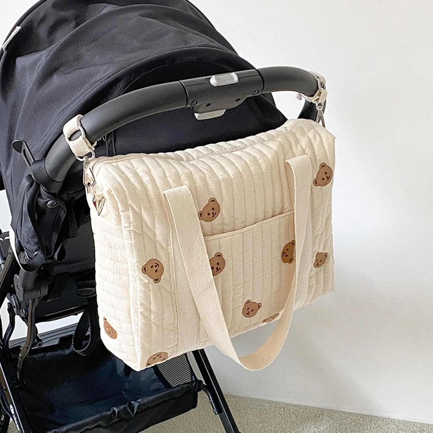Wickeltasche für Babys, bestickt, Wickeltasche, grosse Kapazität, Baumwolle, grosse Kapazität, Baumw - Image 5