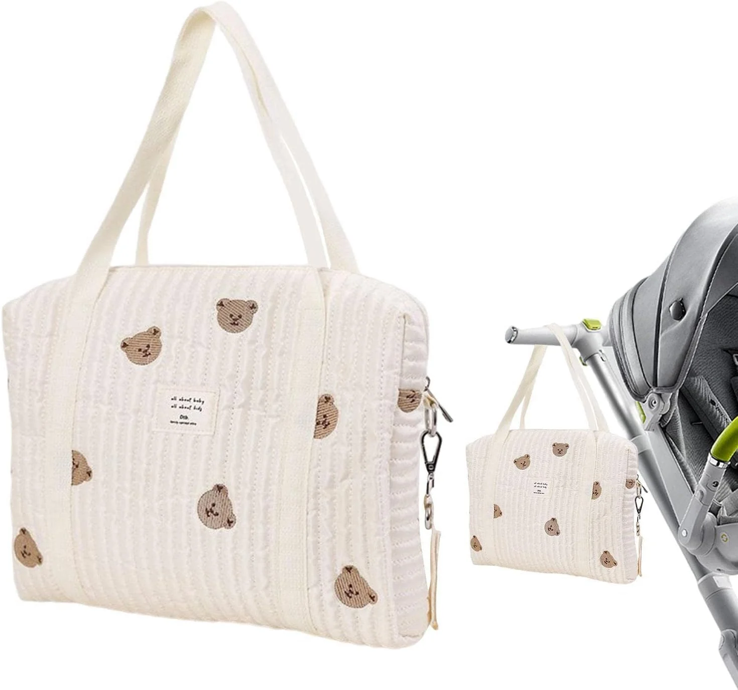 Wickeltasche Tragetasche | Wickeltasche mit grossem Fassungsvermögen für Damen,Milchflaschen-Organiz - Image 7