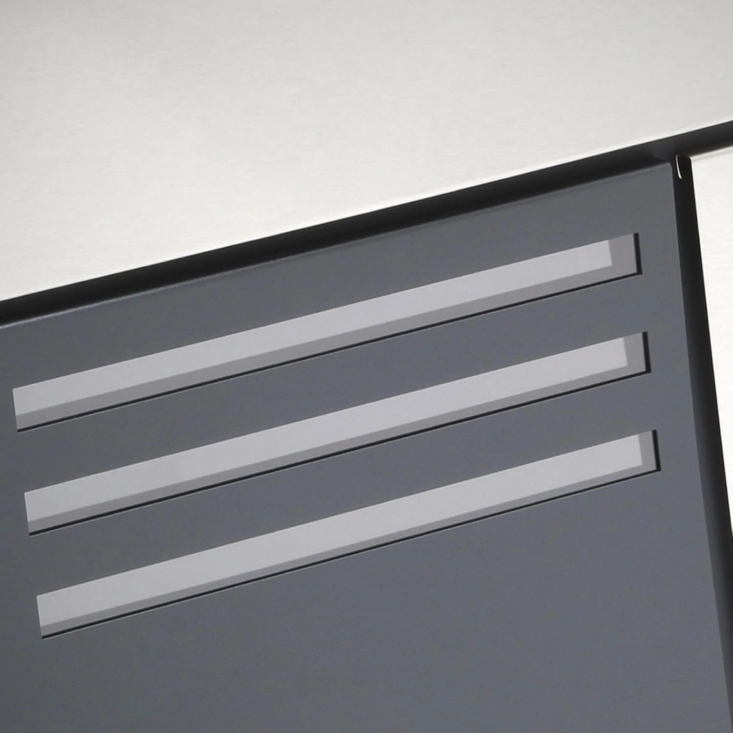 Wiltec Designer Briefkasten V25 Anthrazit und Edelstahl 370 x 105 x 370 mm, Wandbriefkasten mit Schl - Image 5