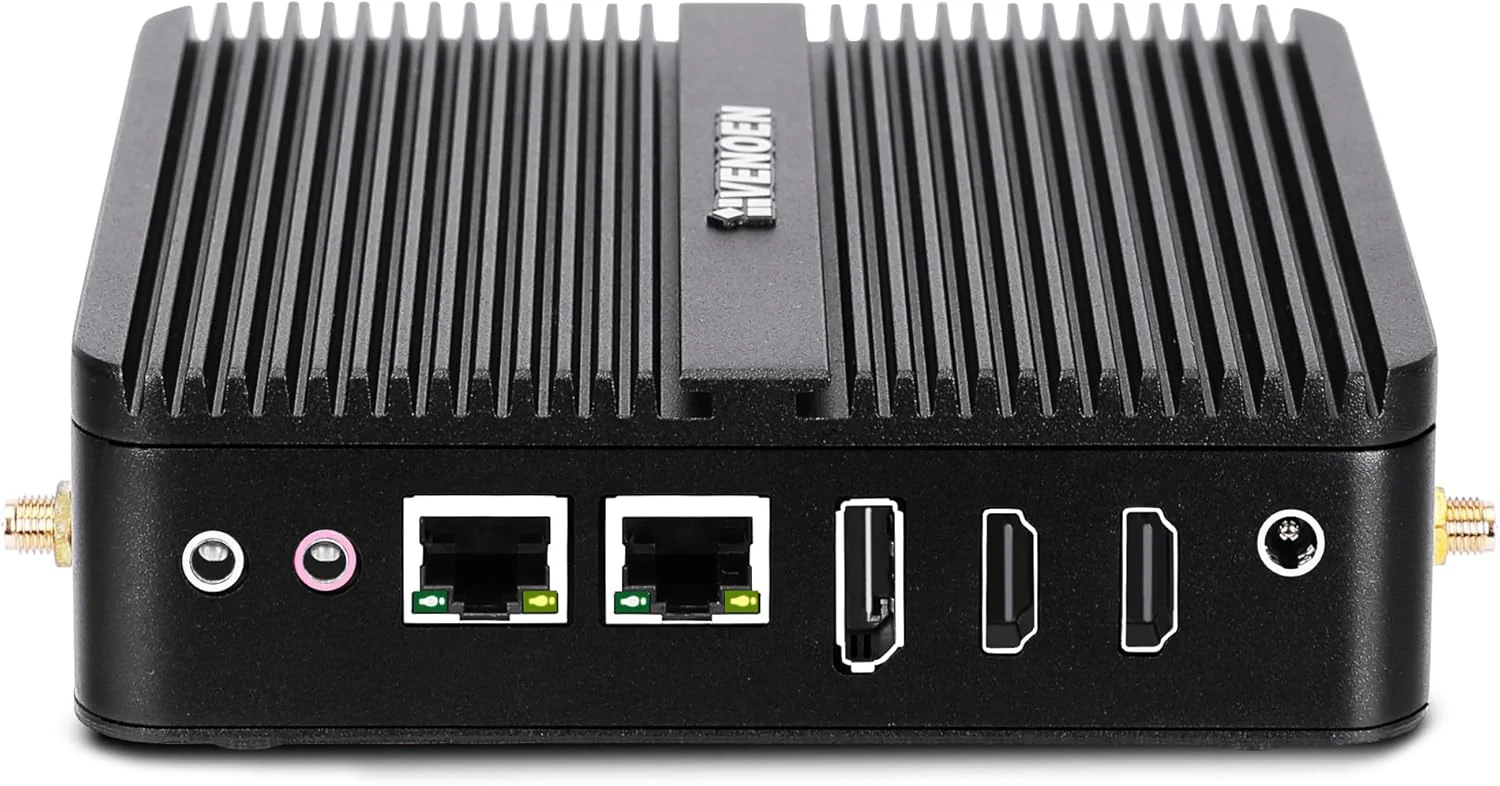 Windows 11 Lüfterloser Mini-PC Celeron J6412 der 12. Generation, 8GB RAM 128GB SSD, Dual HD, DP, dre - Image 8