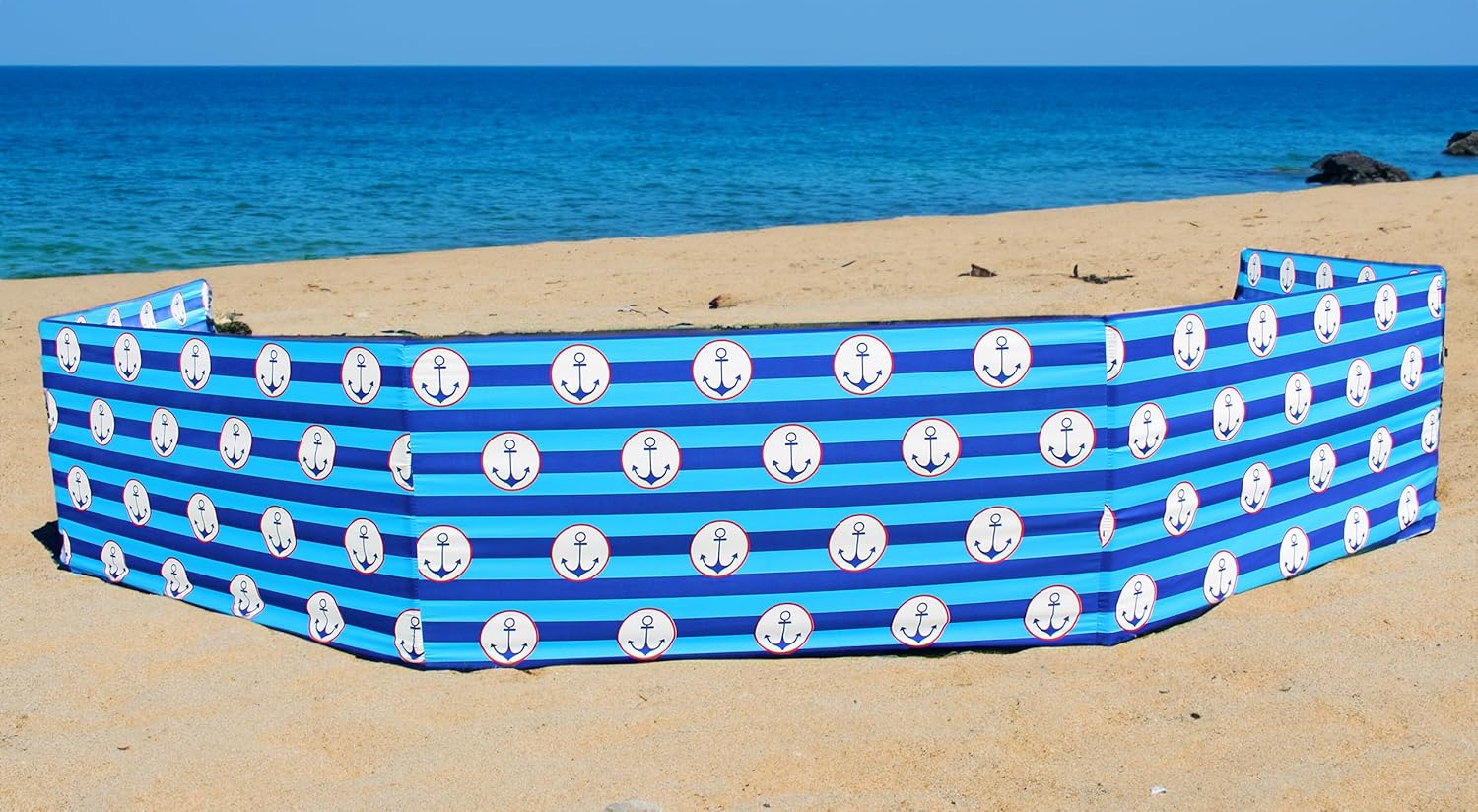 Windschutz Strand, Sichtschutz für Strand, Garten und Camping, Strandwindschutz, Strandzaun Anker 12 - Image 2