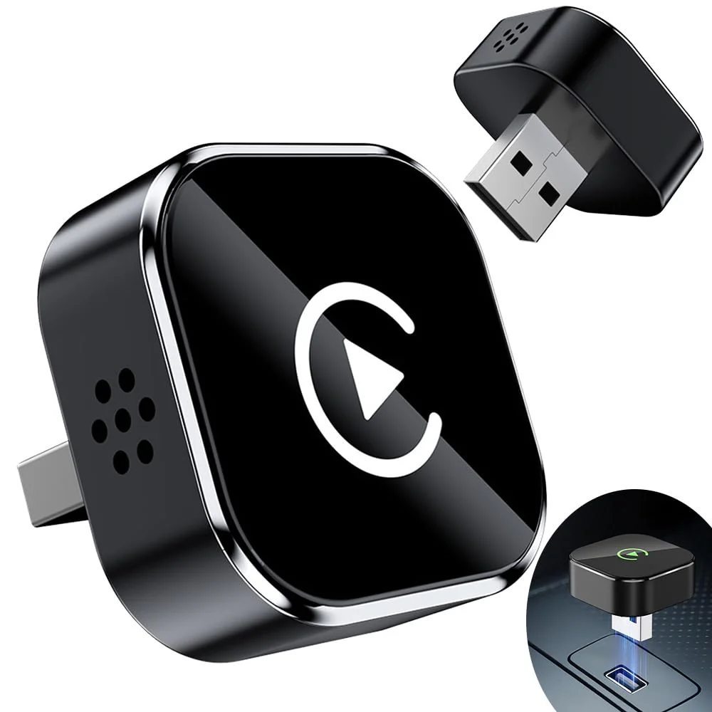 Wireless Carplay Adapter mit Wired Carplay, 2026 Upgraded 2-in-1 Version, Bluetooth 5.0, Plug & Play
