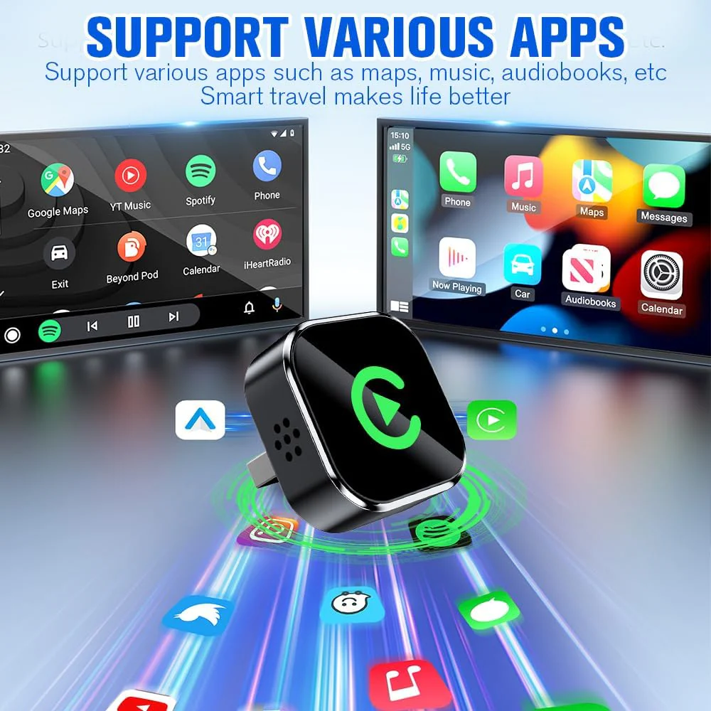 Wireless Carplay Adapter mit Wired Carplay, 2026 Upgraded 2-in-1 Version, Bluetooth 5.0, Plug & Play - Image 2