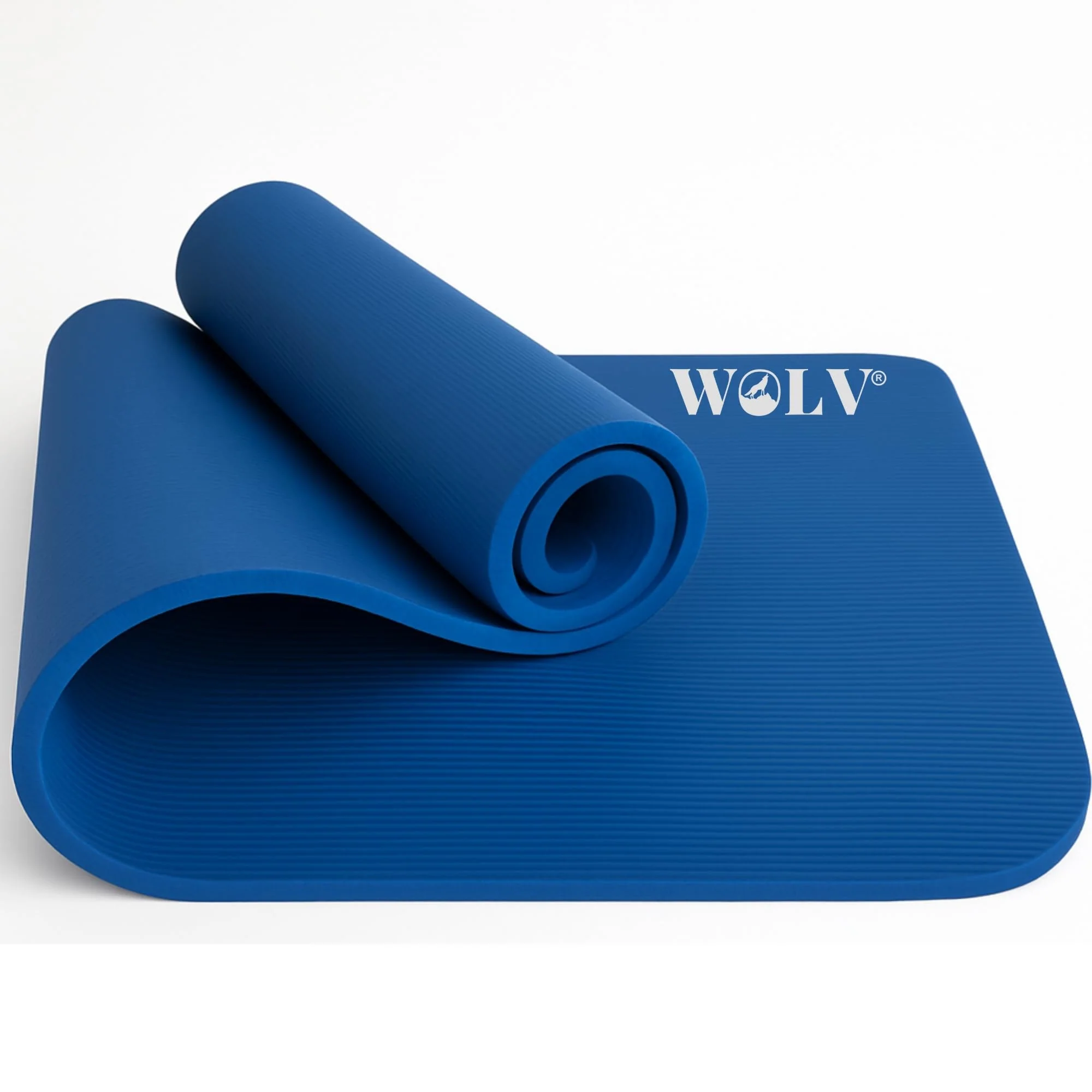 WOLV Yogamatte 15mm Extra Dick - Rutschfeste Fitnessmatte aus NBR, Komfortabel & Gelenkschonend - Tr