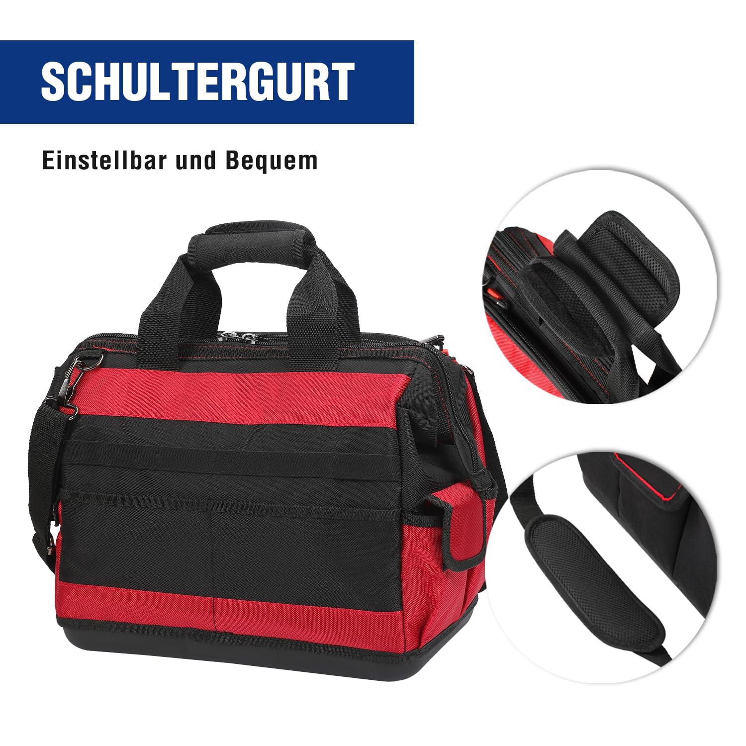 WORKPRO Elektriker Wasserdichte Werkzeugtasche Profi, weite Öffnung & grosse Kapazität 42CM/16" aus - Image 7