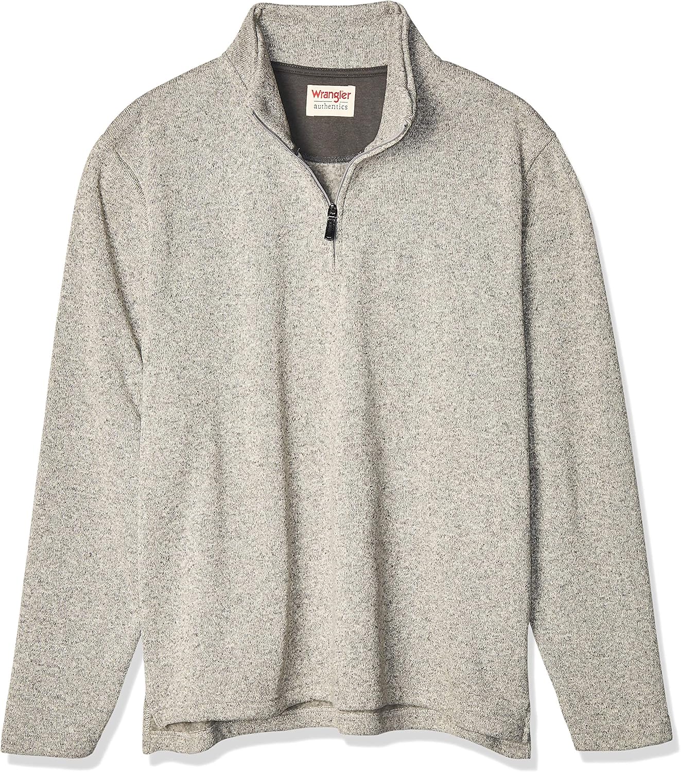 Wrangler Authentics Men’s Sweater Fleece Quarter-Zip S Hellgrau, S Hellgrau - Image 4
