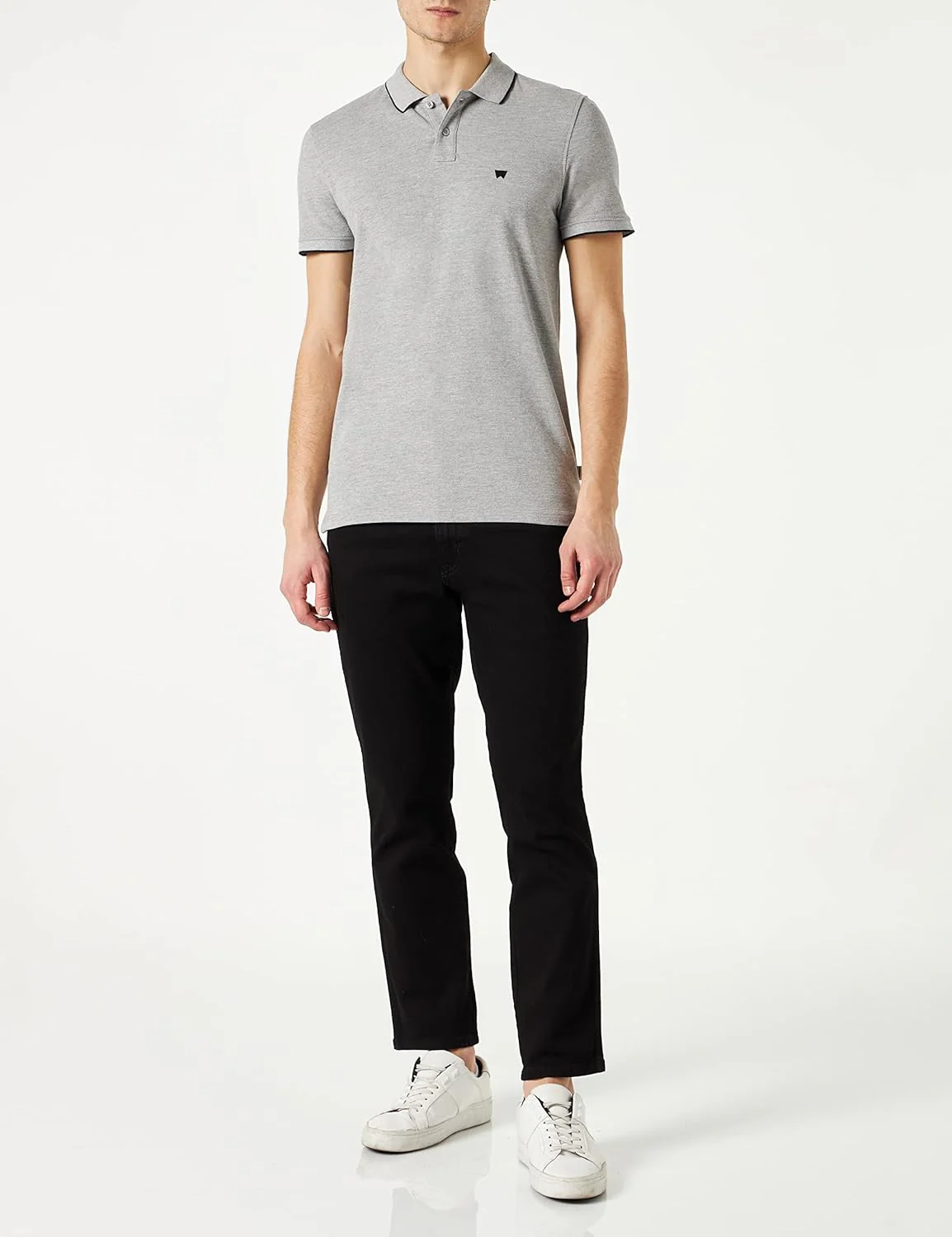 Wrangler Herren Polo Shirt L Grau, L Grau - Image 2