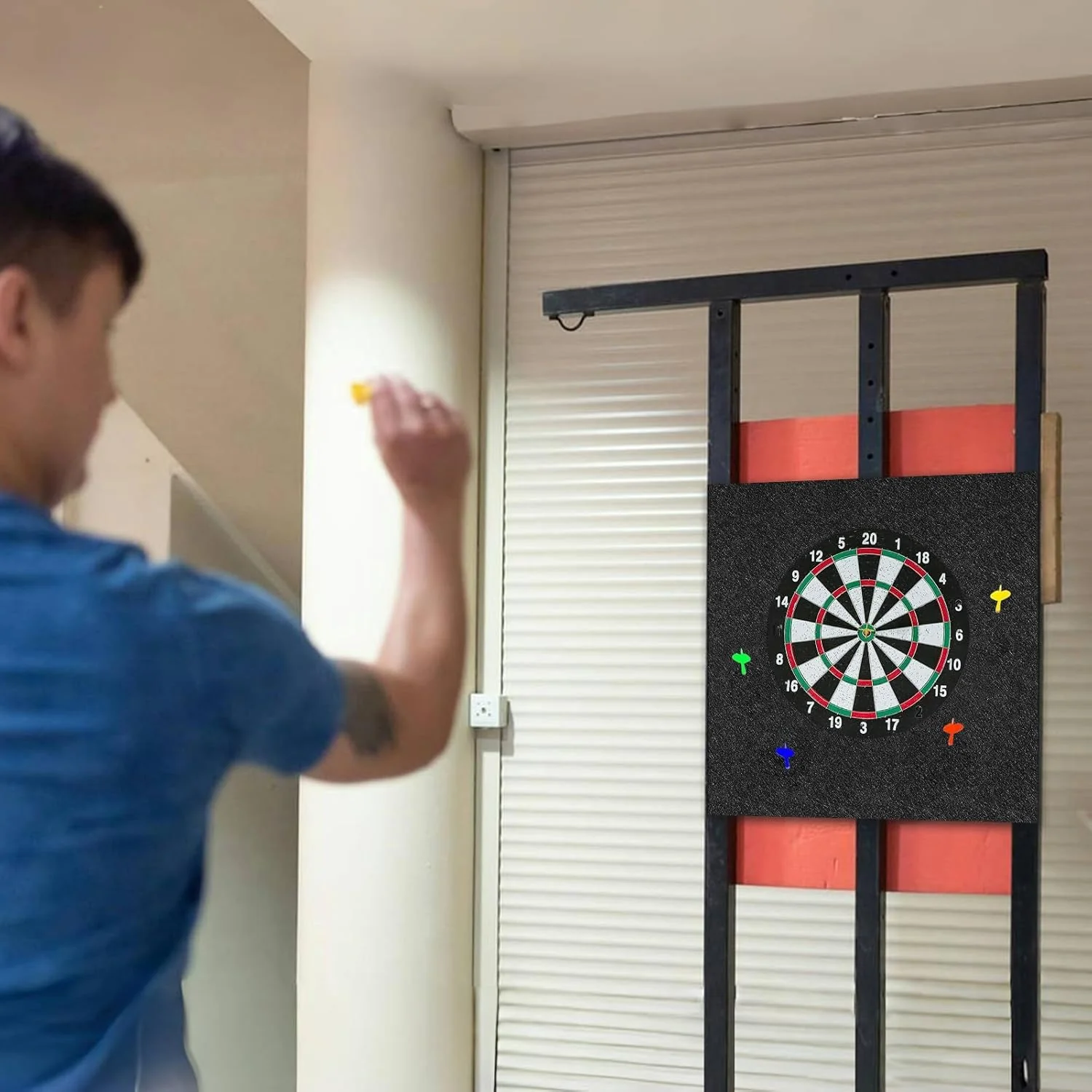 Wuvfojca Dartscheibe Wandschutz Filz Dartboard Surround Wandschutz 60x60cm Dart Schutz Wand Grosser - Image 2