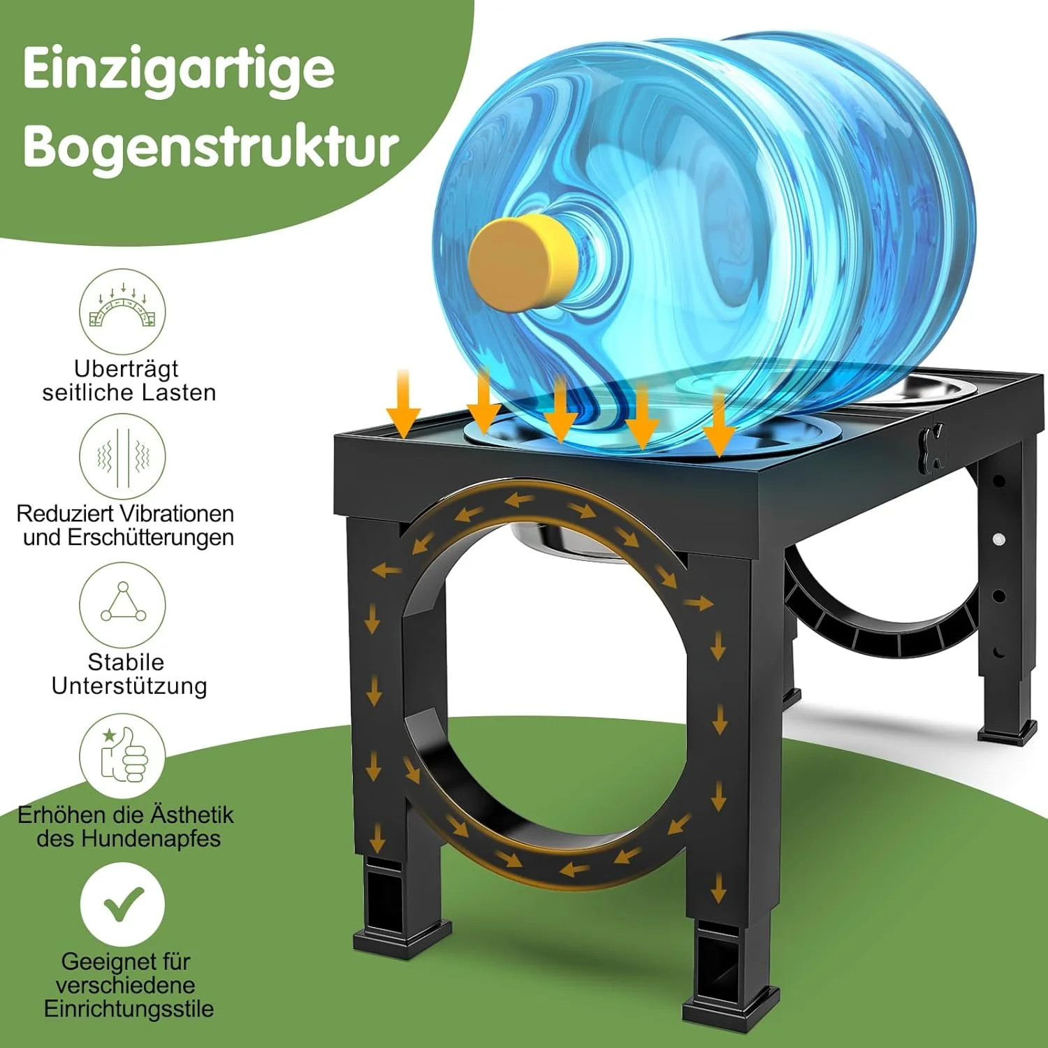 X XBEN Erhöhter Hundenapf, 5 Höhenverstellbar Futternapf für Kleine Mittlere Grosse Hunde, Futtersta - Image 3