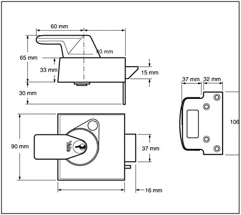 Yale B-BS2-CH-CH-40 – BS2 British Standard Nachtriegel – 40 mm – Chrom-Finish – hohe Sicherheit von - Image 6