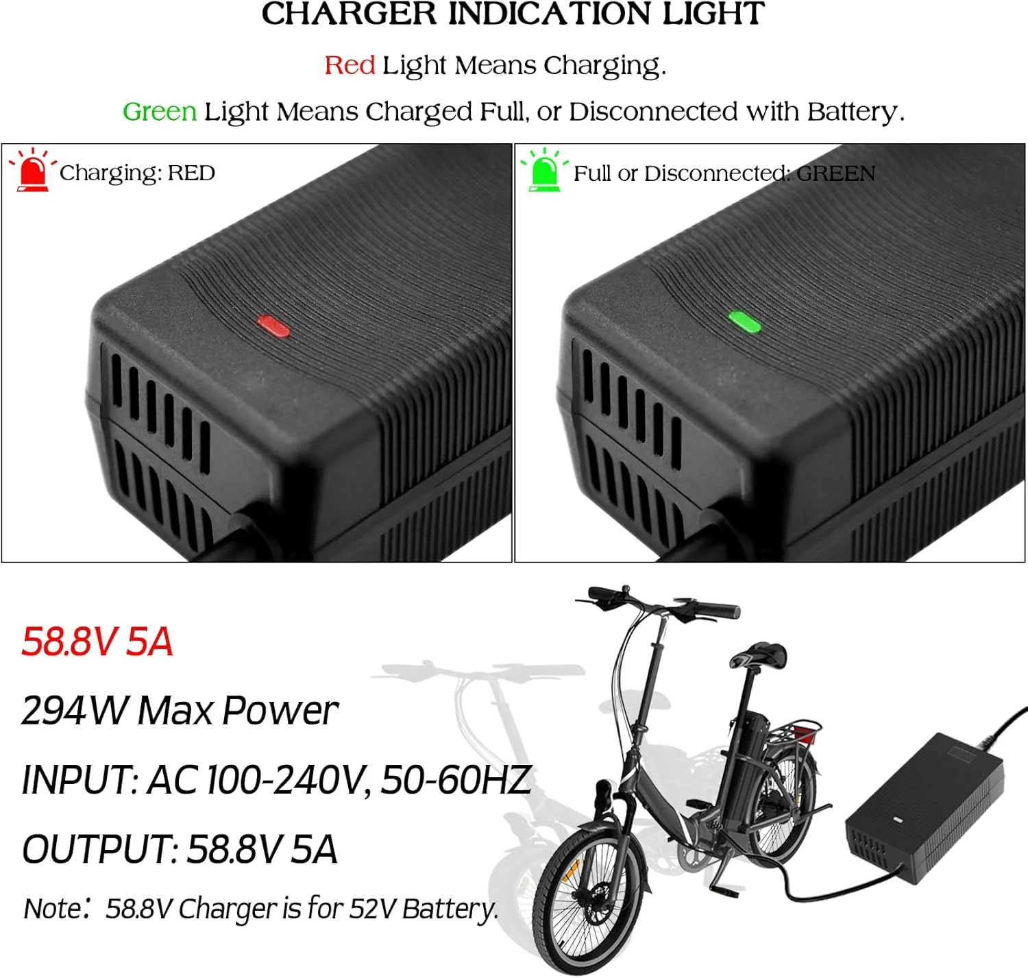 Yasco 52V Lithium Battery Charger Mehrere Stecker Für Elektrofahrrad Roller E-Bike Boot Motorrad Akk - Image 4
