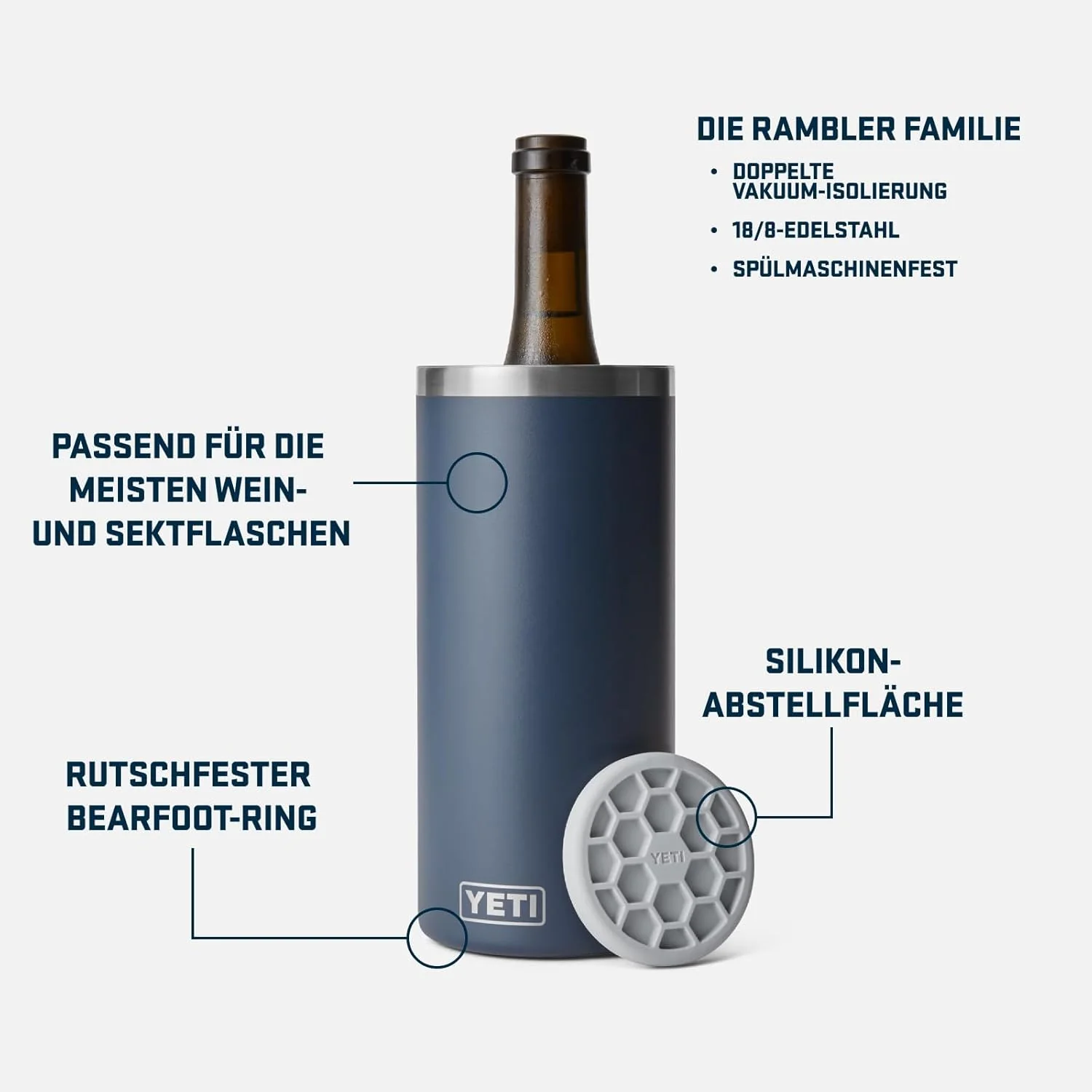 YETI Rambler Weinkühler, Stainless Steel 70000003186, 70000003186 - Image 3