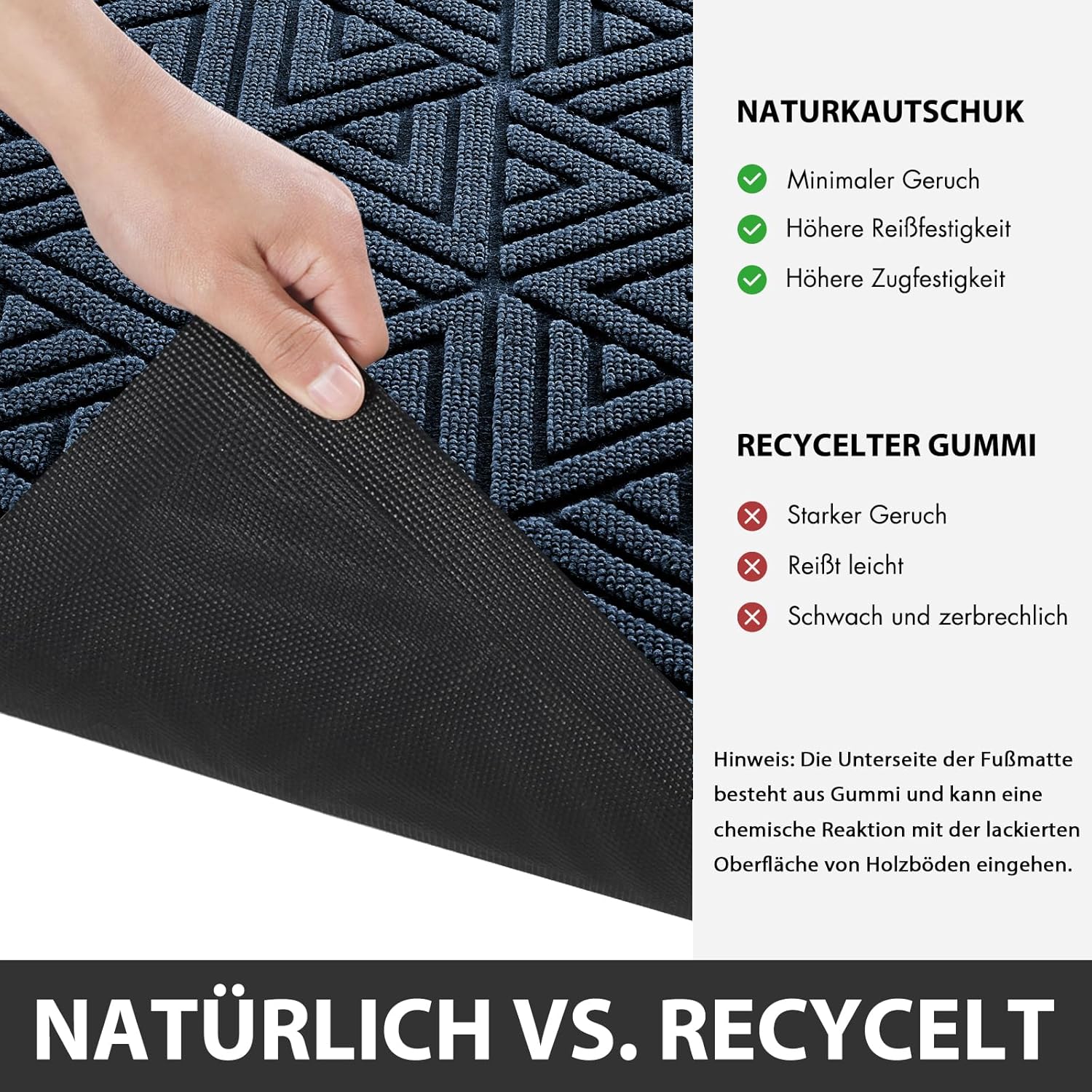 Yimobra Fussmatte für den Aussenbereich, strapazierfähige und langlebige Eingangsmatte für den Ausse - Image 3