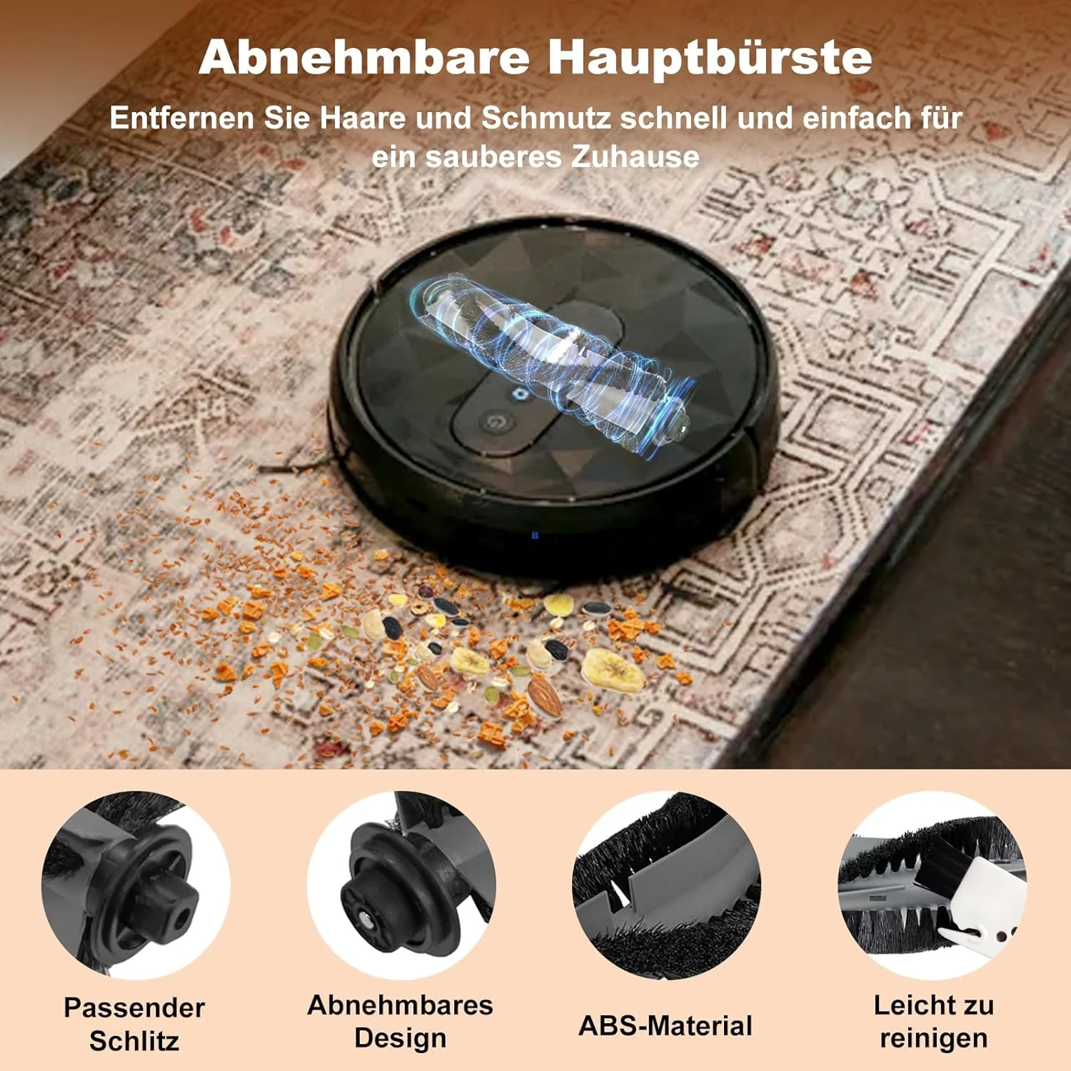 Yivy 16 Stück Ersatzteile Set für AIRROBO P20 P25 Staubsauger,P20 P Zubehör Kit Aufsatz:2 Hauptbürst - Image 4