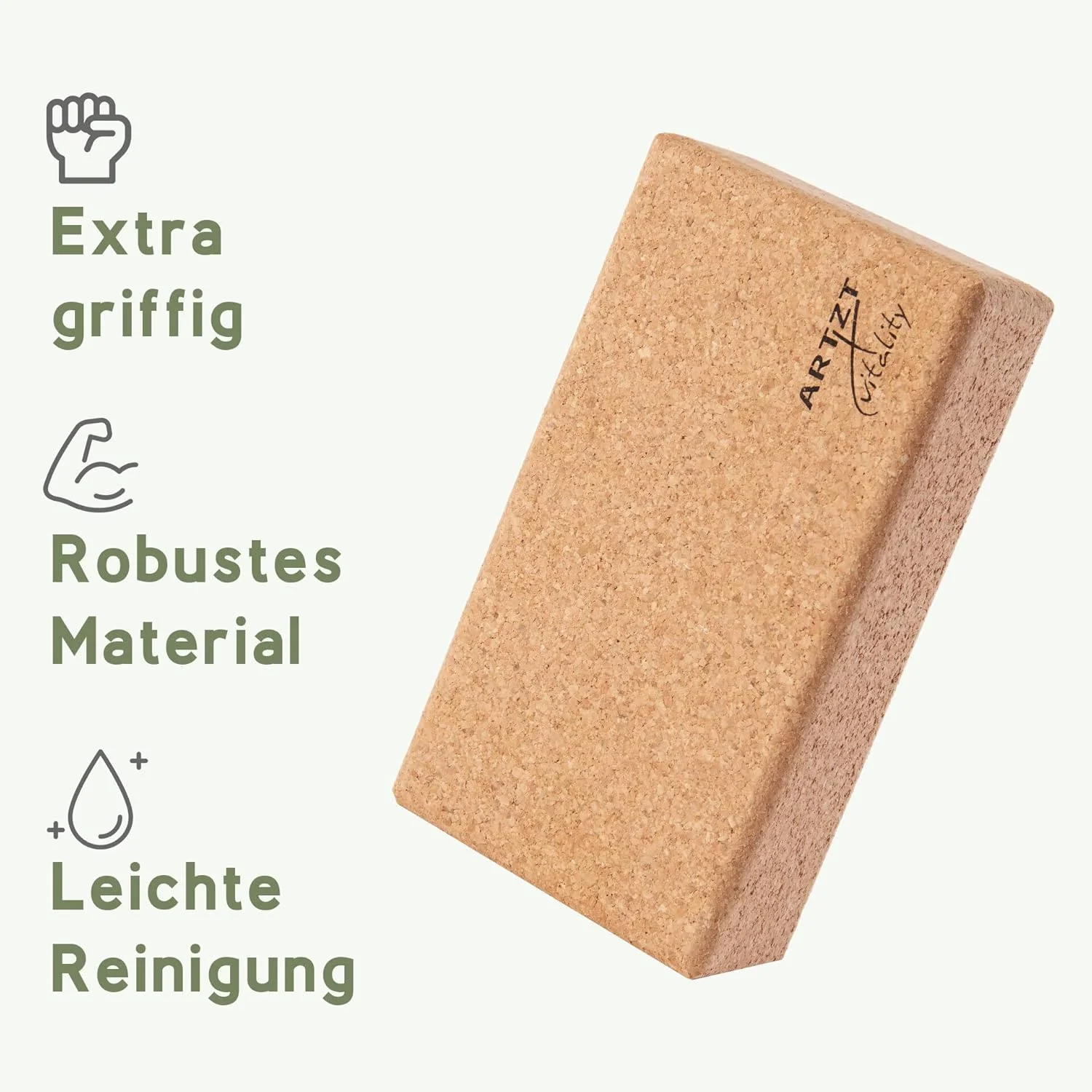Yogablock aus Kork | Block für Yoga aus 100% Kork| Yoga Zubehör für bessere Übungen | Yogablock Kork - Image 3