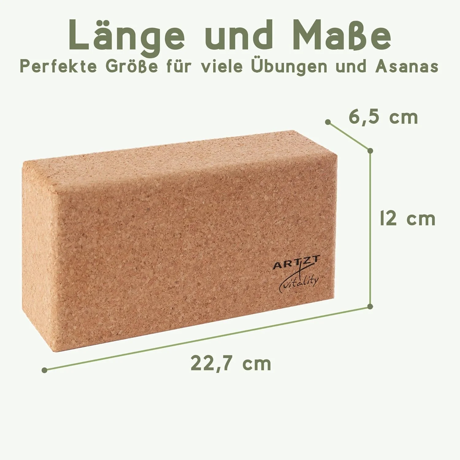 Yogablock aus Kork | Block für Yoga aus 100% Kork| Yoga Zubehör für bessere Übungen | Yogablock Kork - Image 4